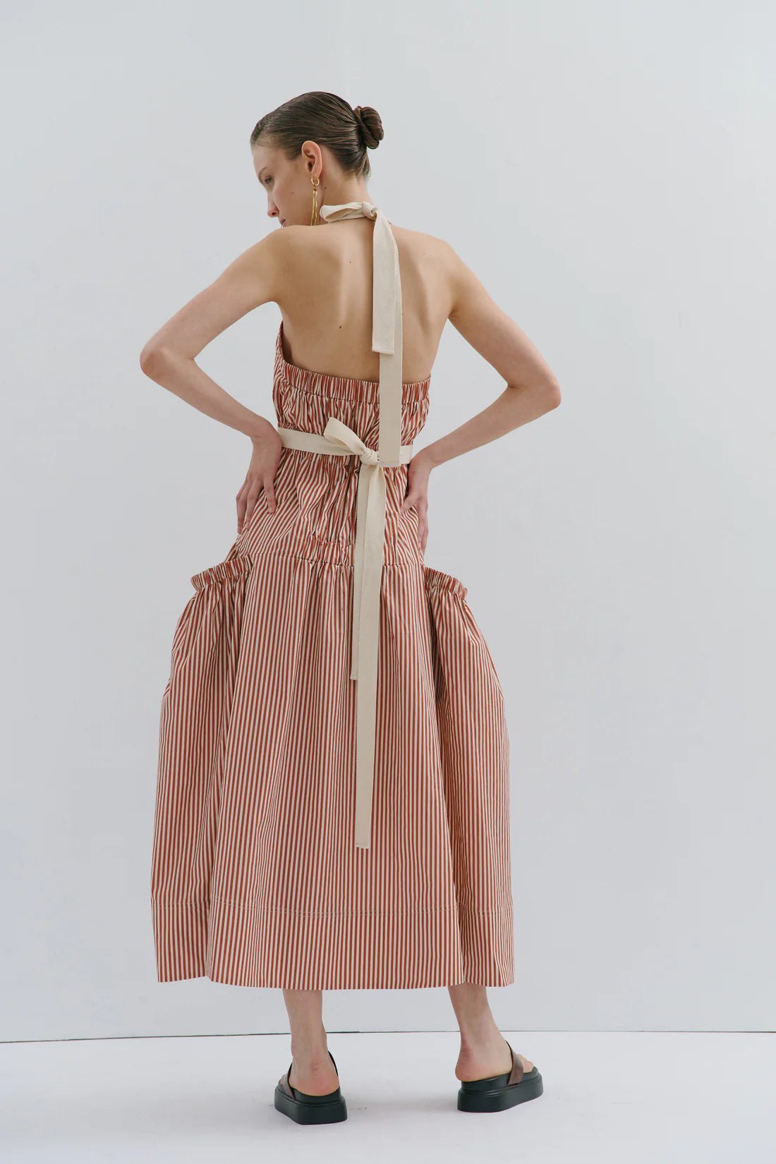 Maevarii Tillie Maxi Dress - Picnic Pinstripe
