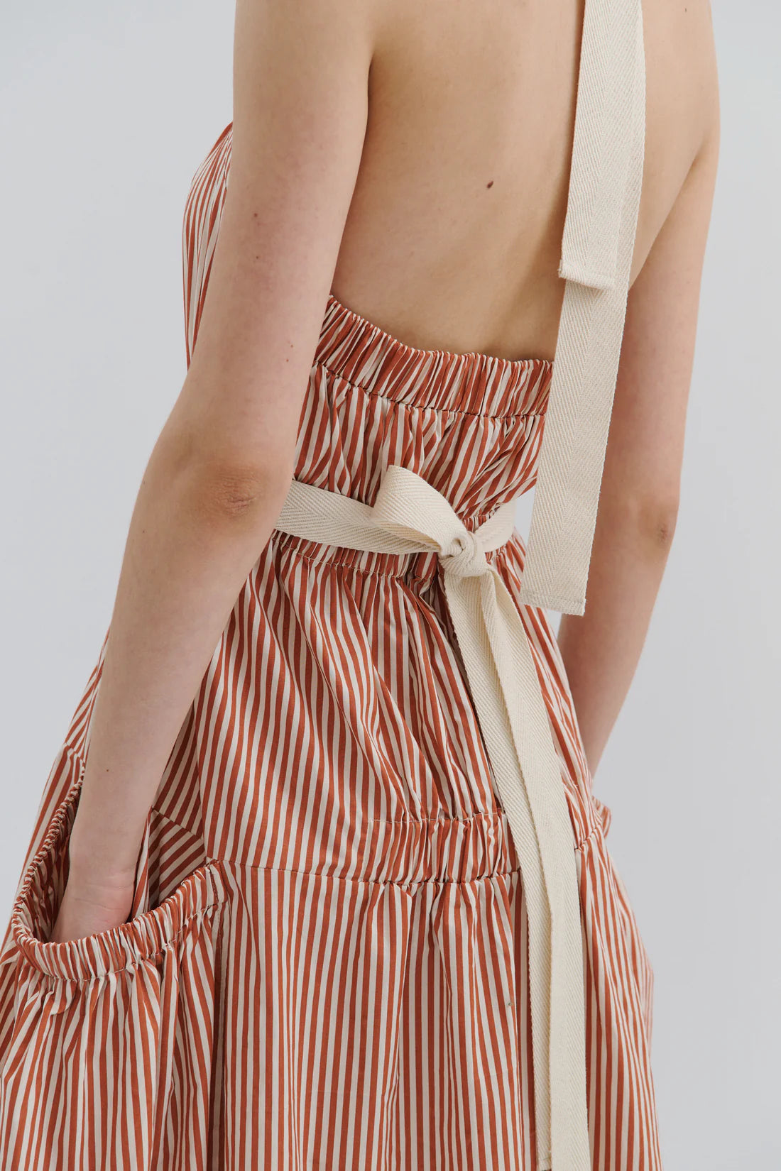 Maevarii Tillie Maxi Dress - Picnic Pinstripe