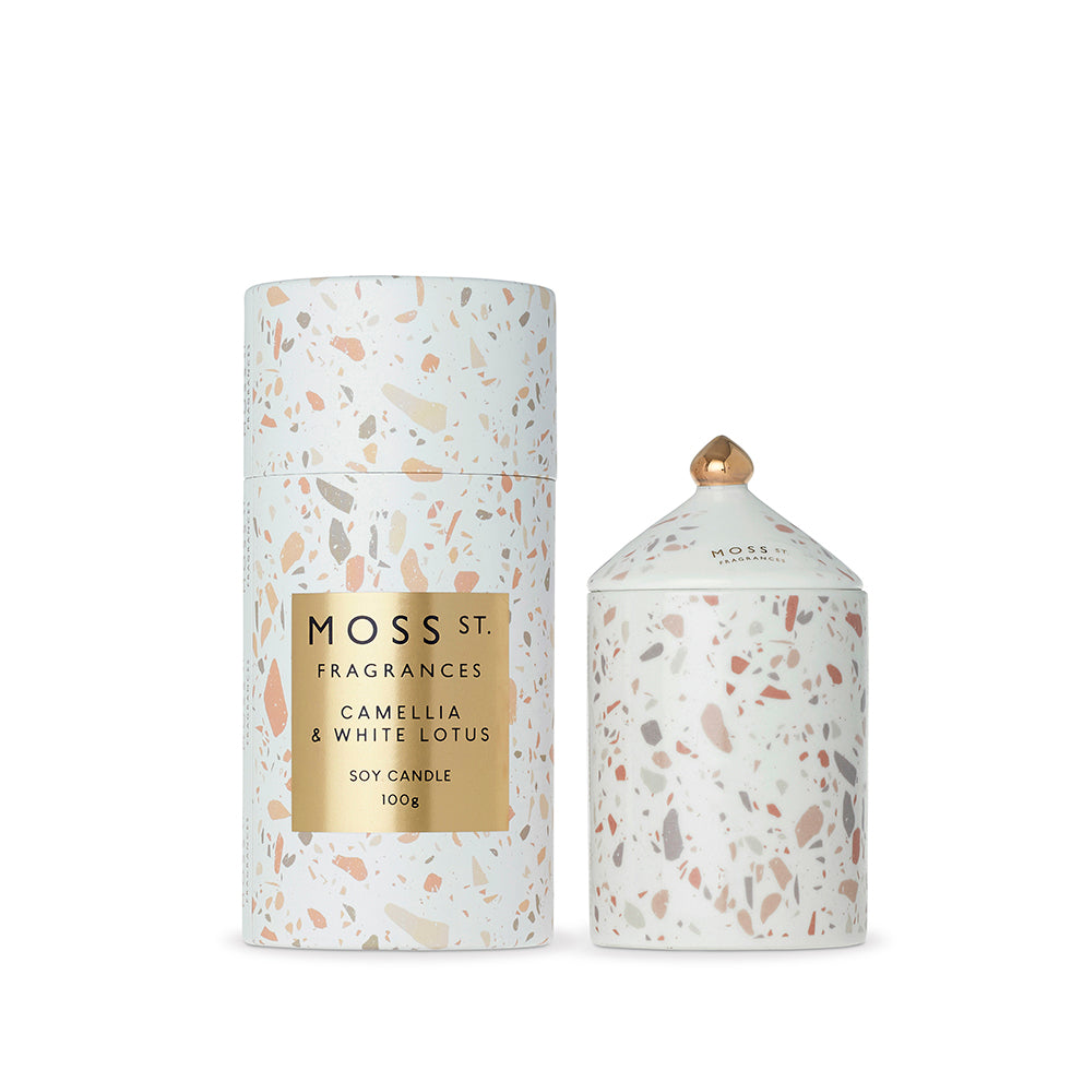 Moss St Camellia & White Lotus Ceramic Candle 100g