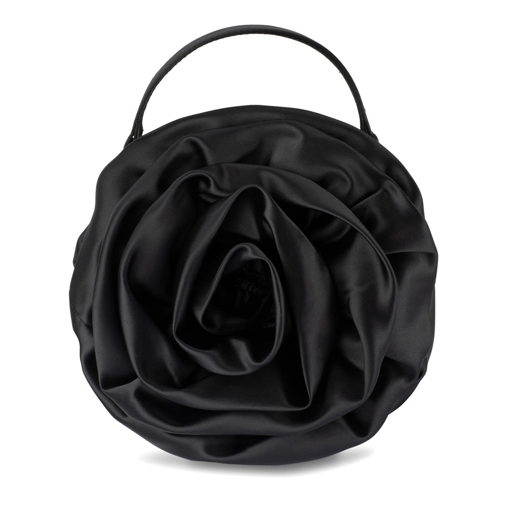 Olga Berg Rosita Rosette Frame Bag - Black