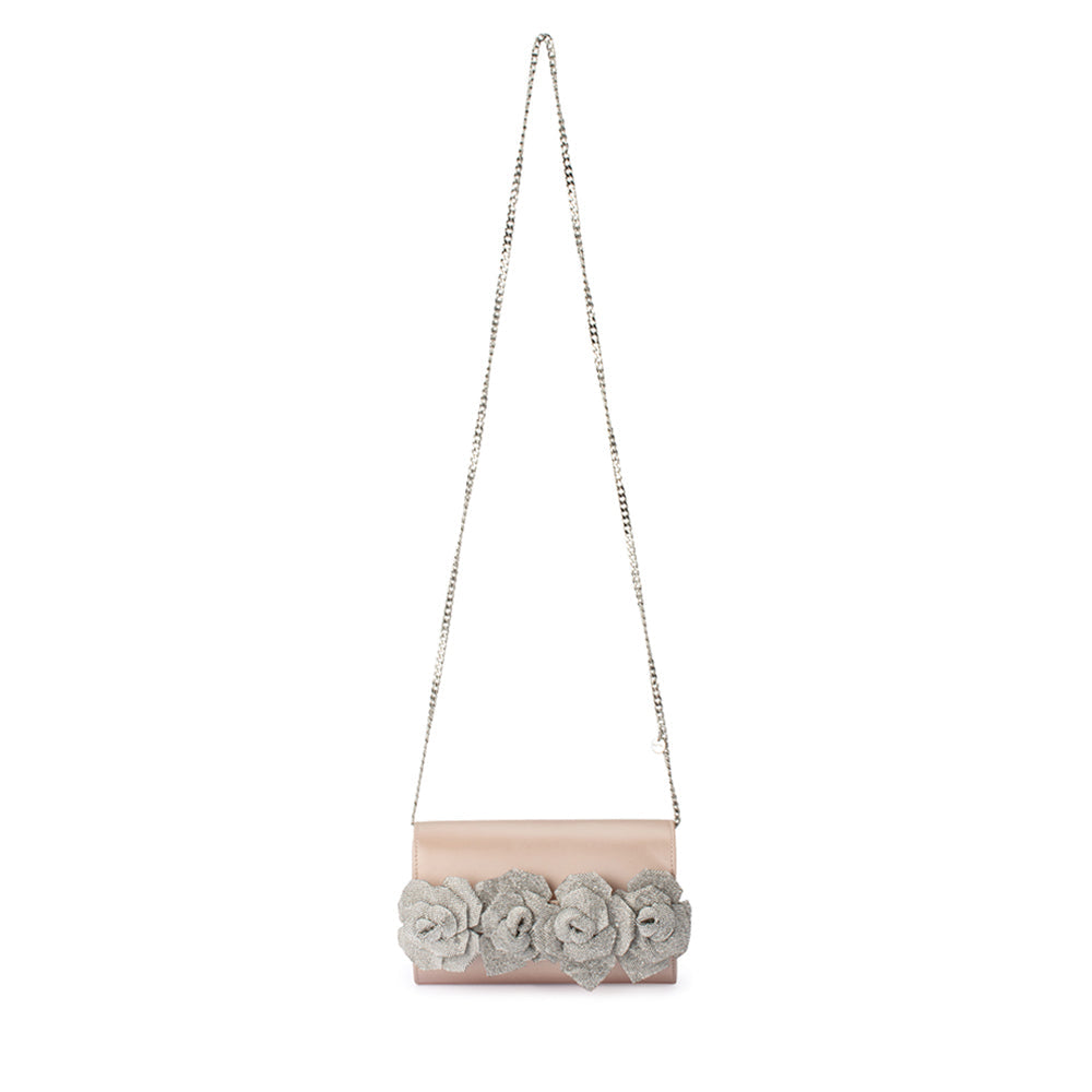 Olga Berg Stella Rosette Clutch - Natural