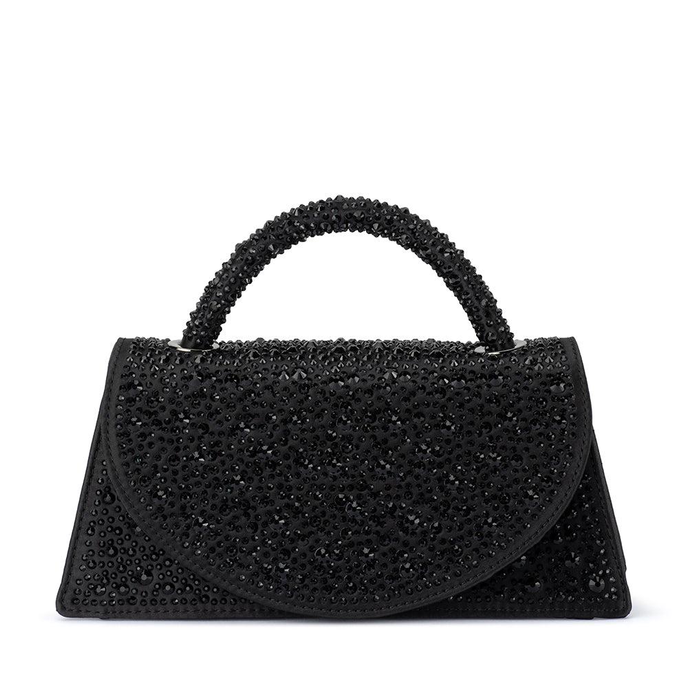 Olga Berg Anna Hotfix Top Handle Bag - Black