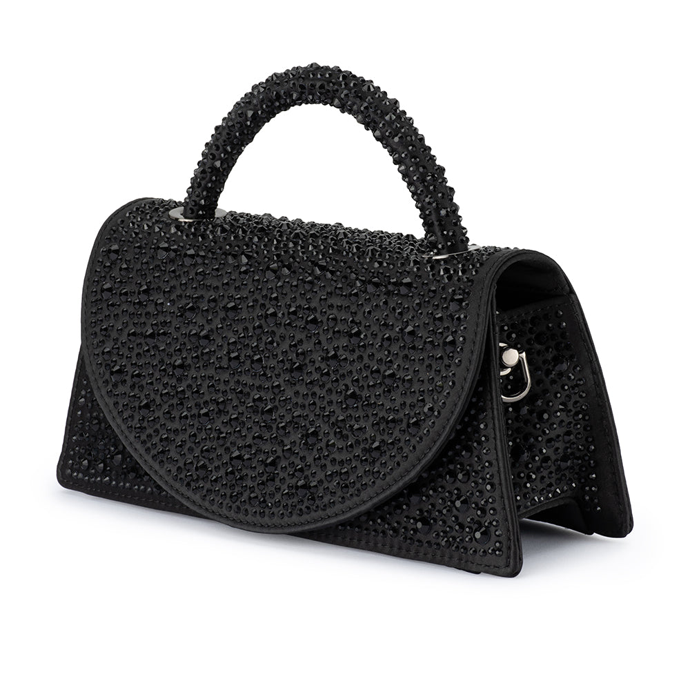 Olga Berg Anna Hotfix Top Handle Bag - Black