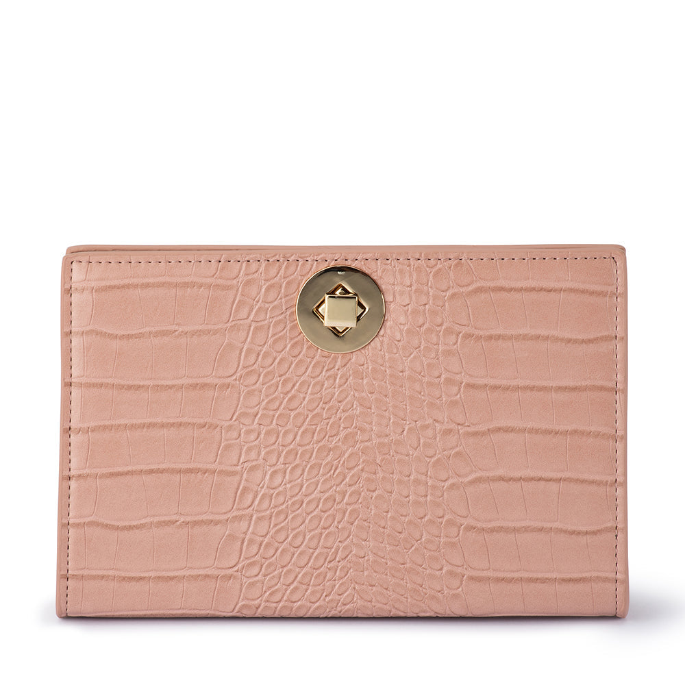 Olga Berg Luna A-Line Clutch - Blush