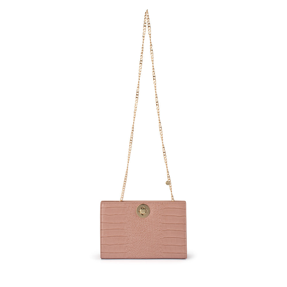 Olga Berg Luna A-Line Clutch - Blush