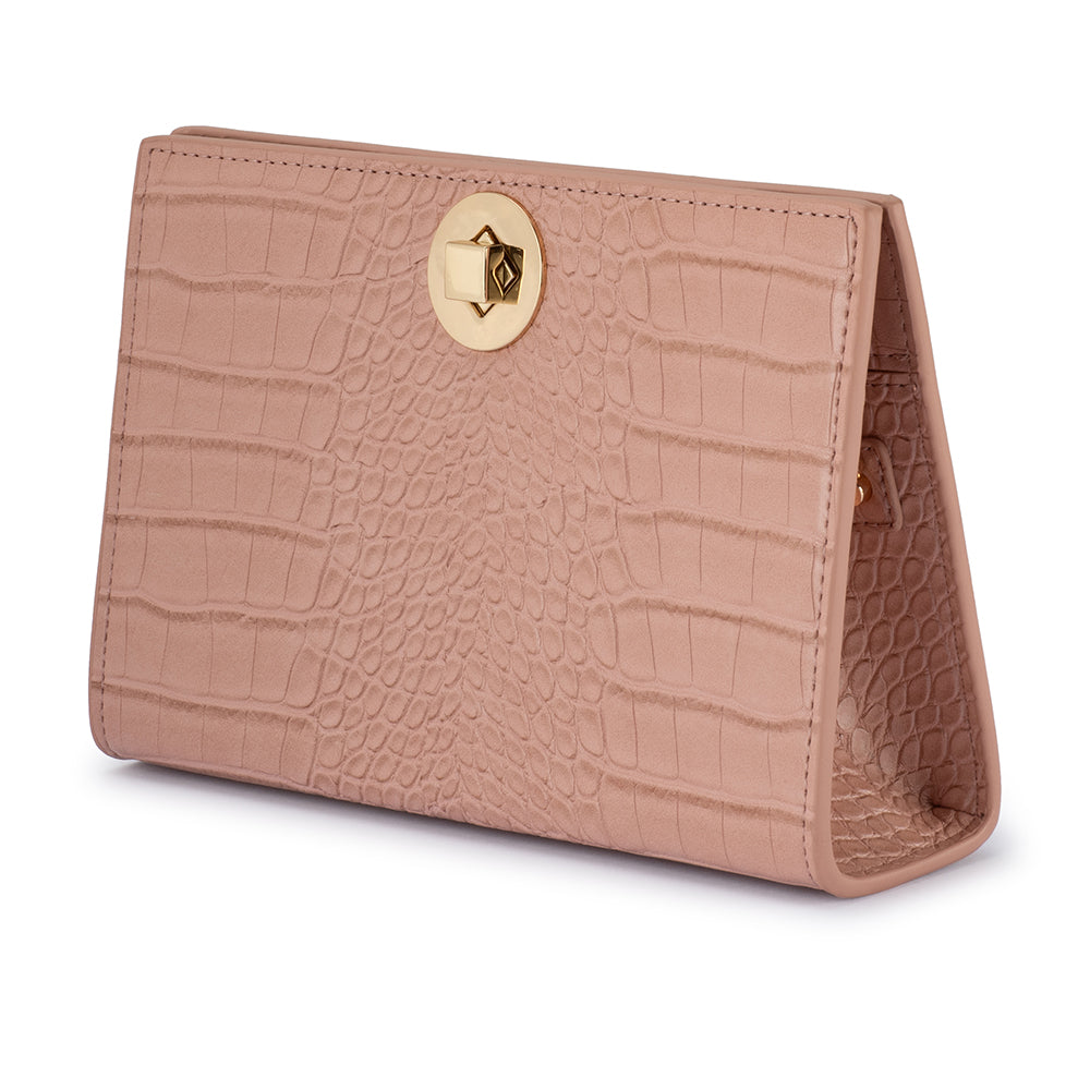 Olga Berg Luna A-Line Clutch - Blush