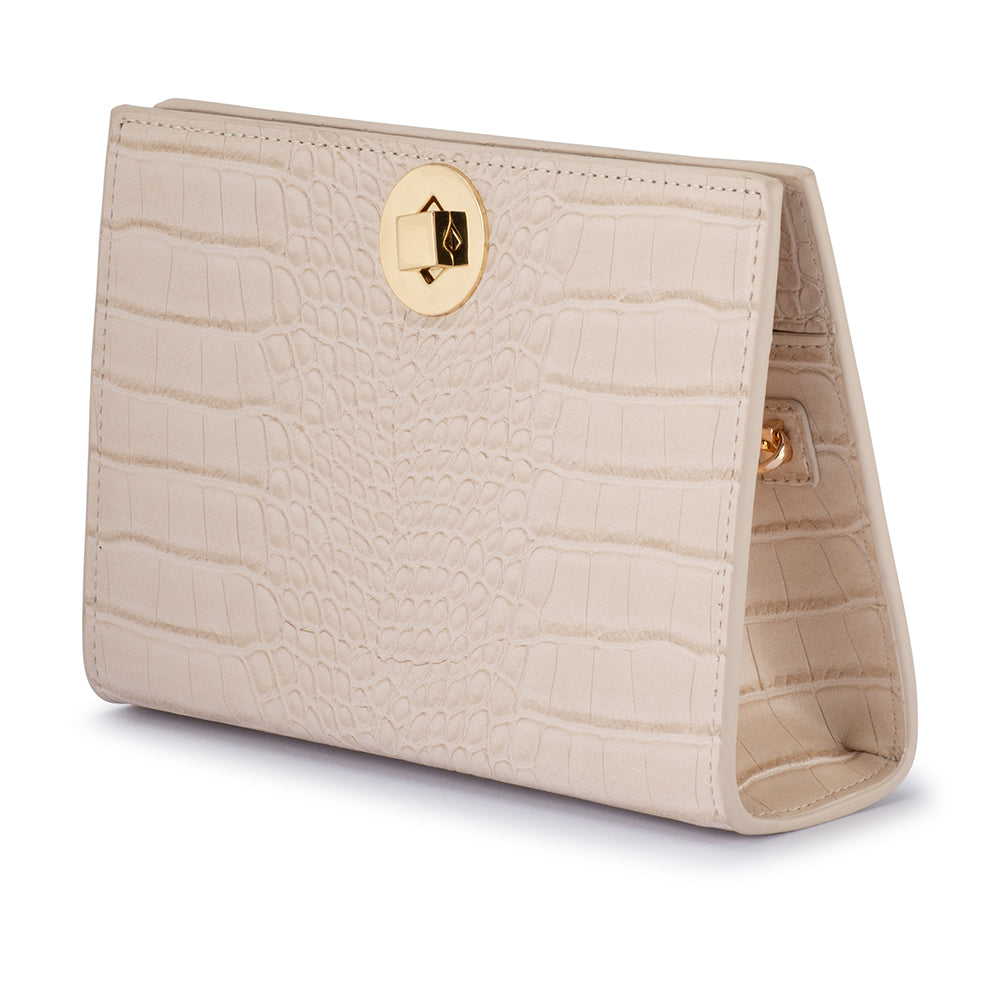 Olga Berg Luna A-Line Clutch - Natural