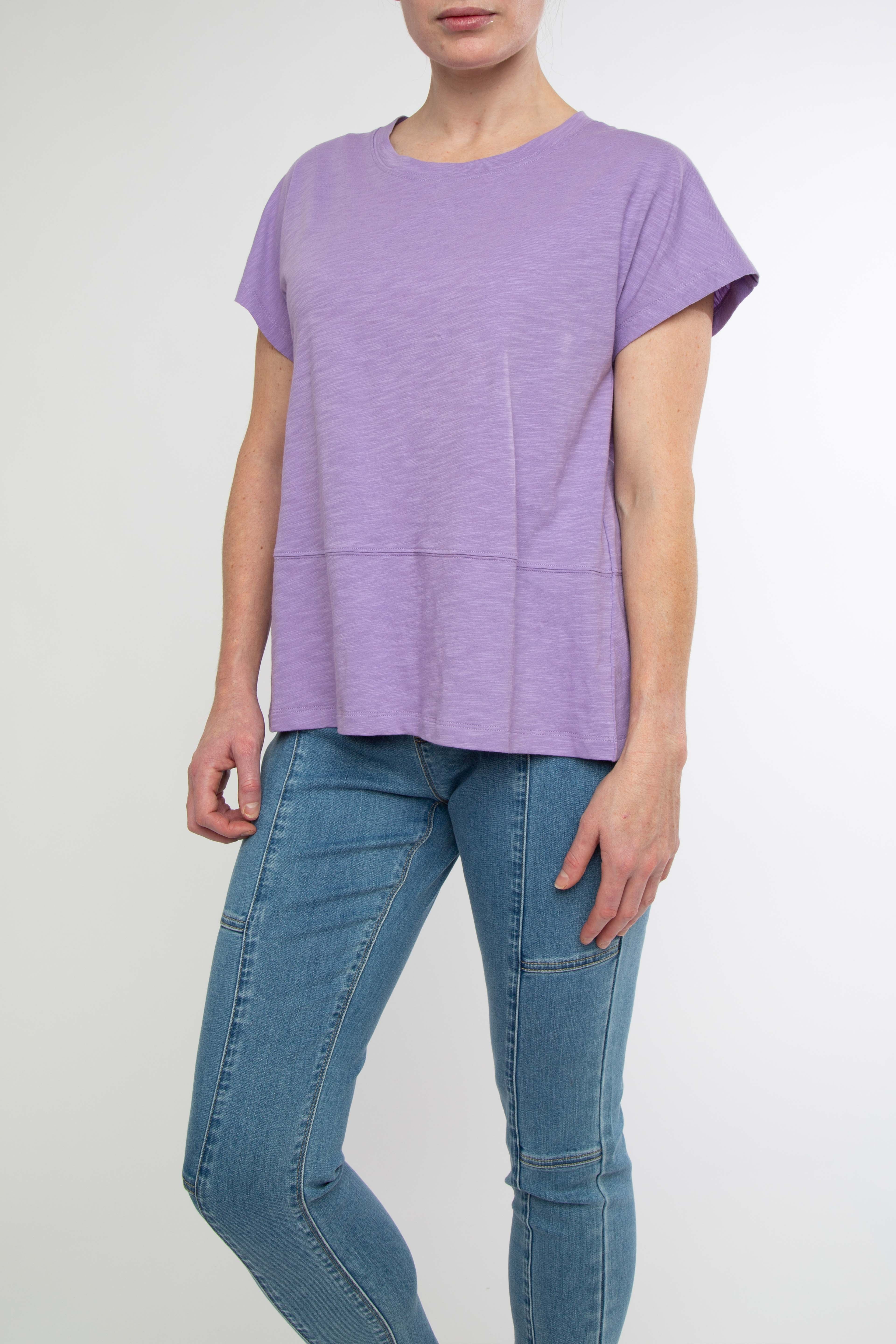 PING PONG BUTTON BACK TEE - WISTERIA