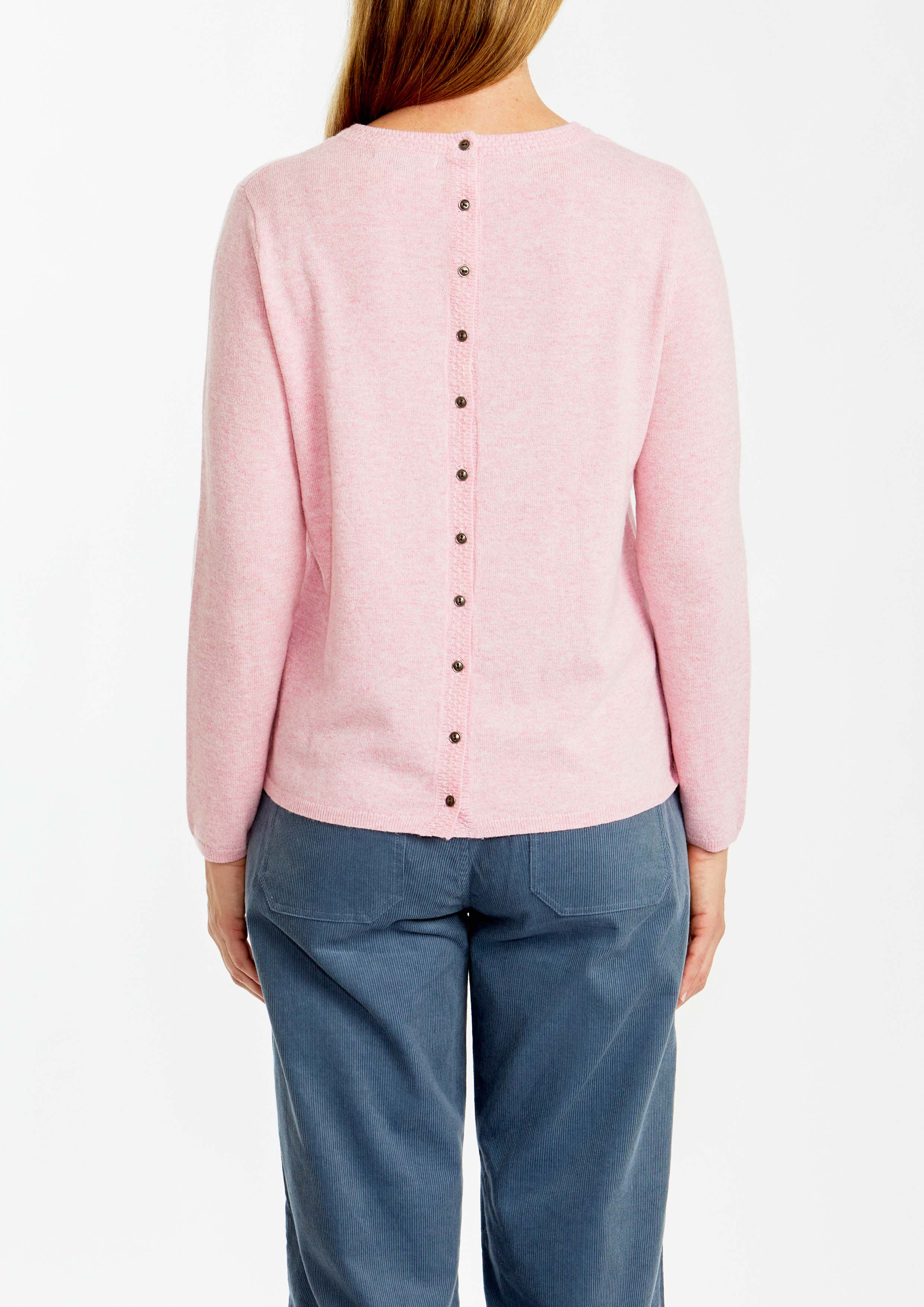 Ping Pong Button Back Pullover - Fairy Floss Marle