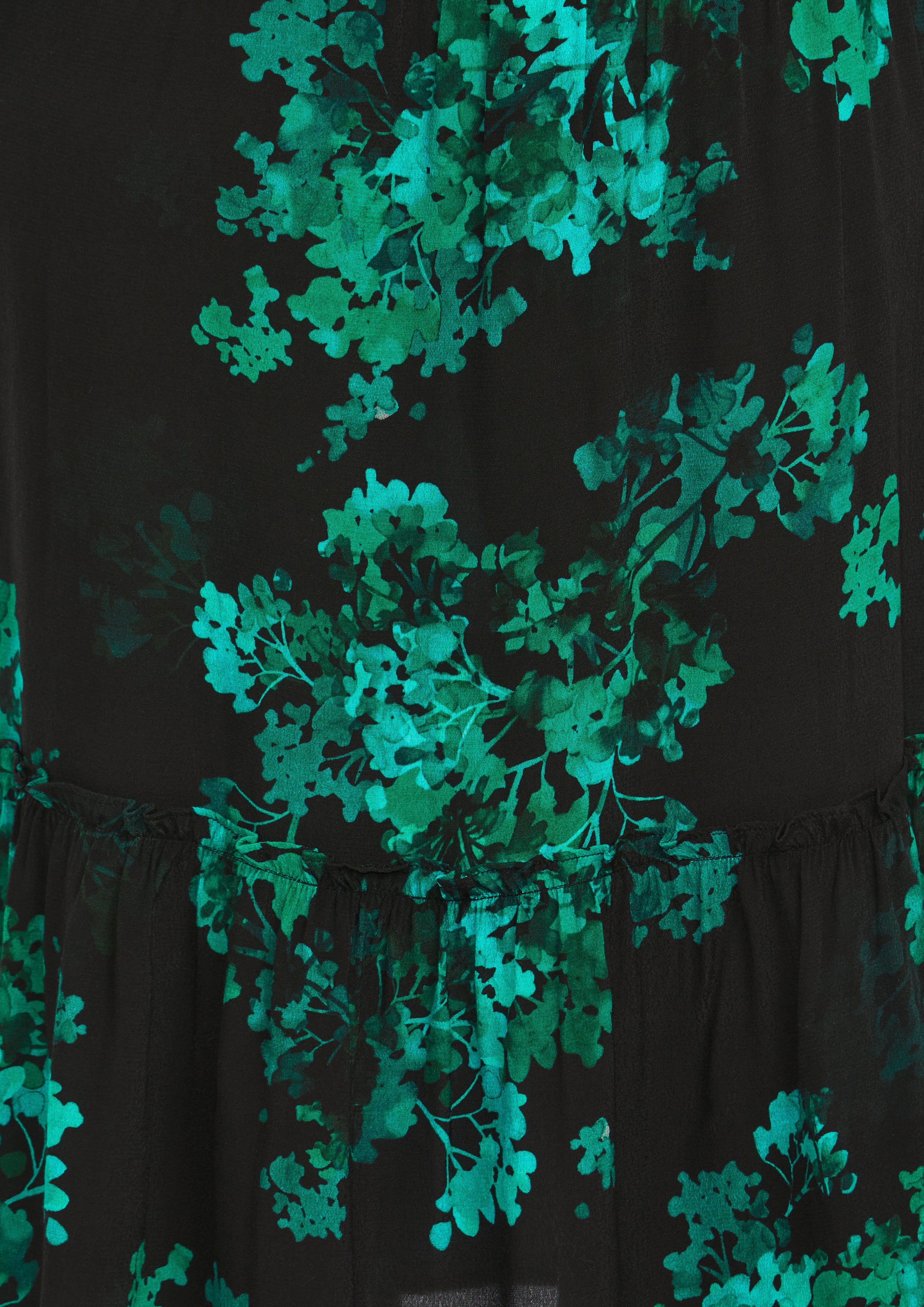 Ping Pong Winter Garden Print Dress - Emerald