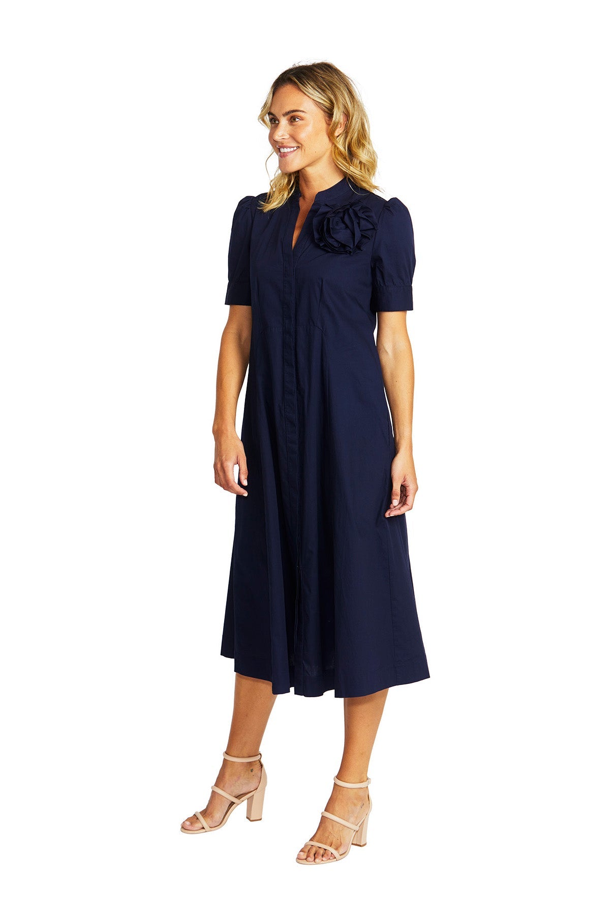 Ping Pong Audrey Rosette Dress - Navy