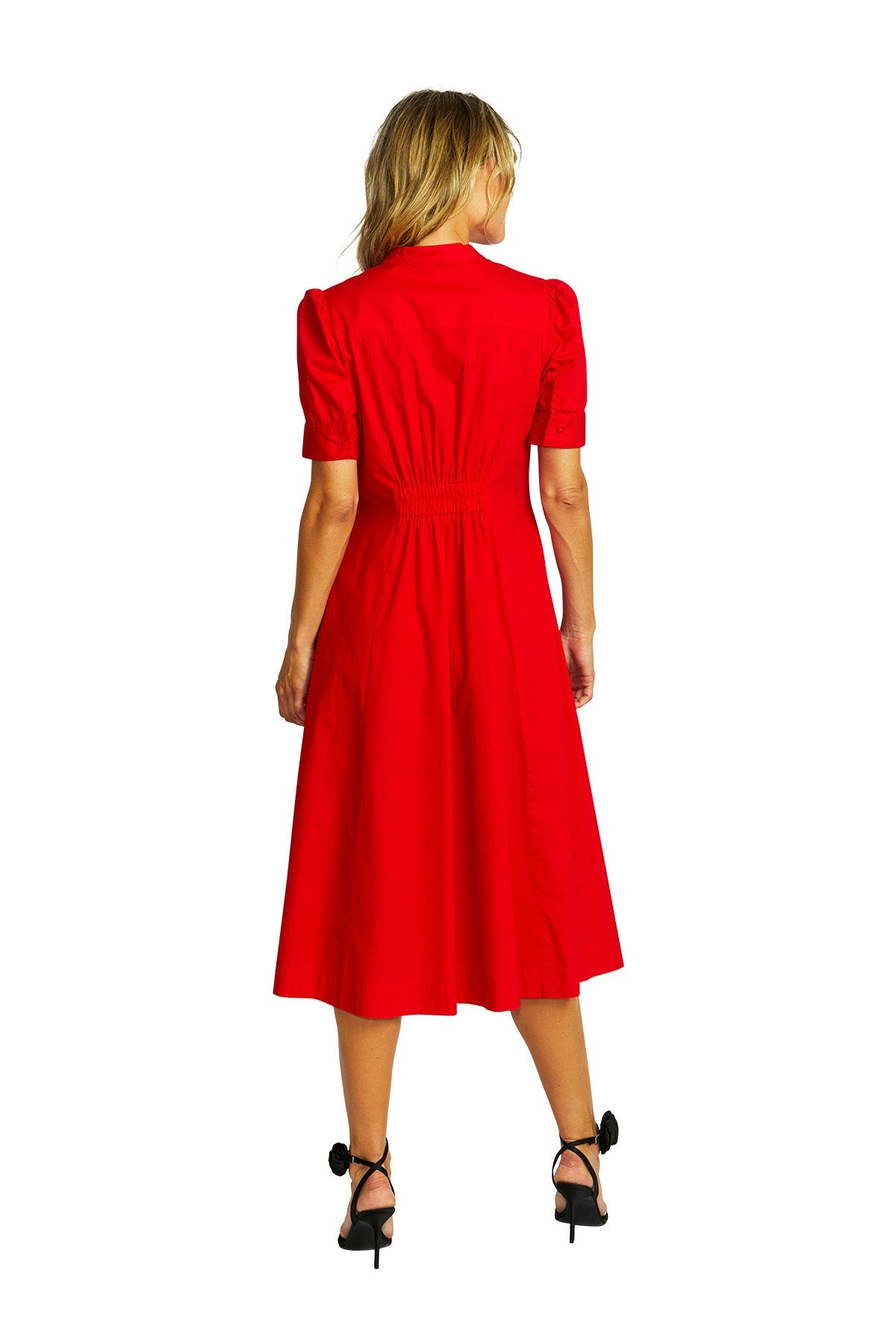 Ping Pong Audrey Rosette Dress - Poppy