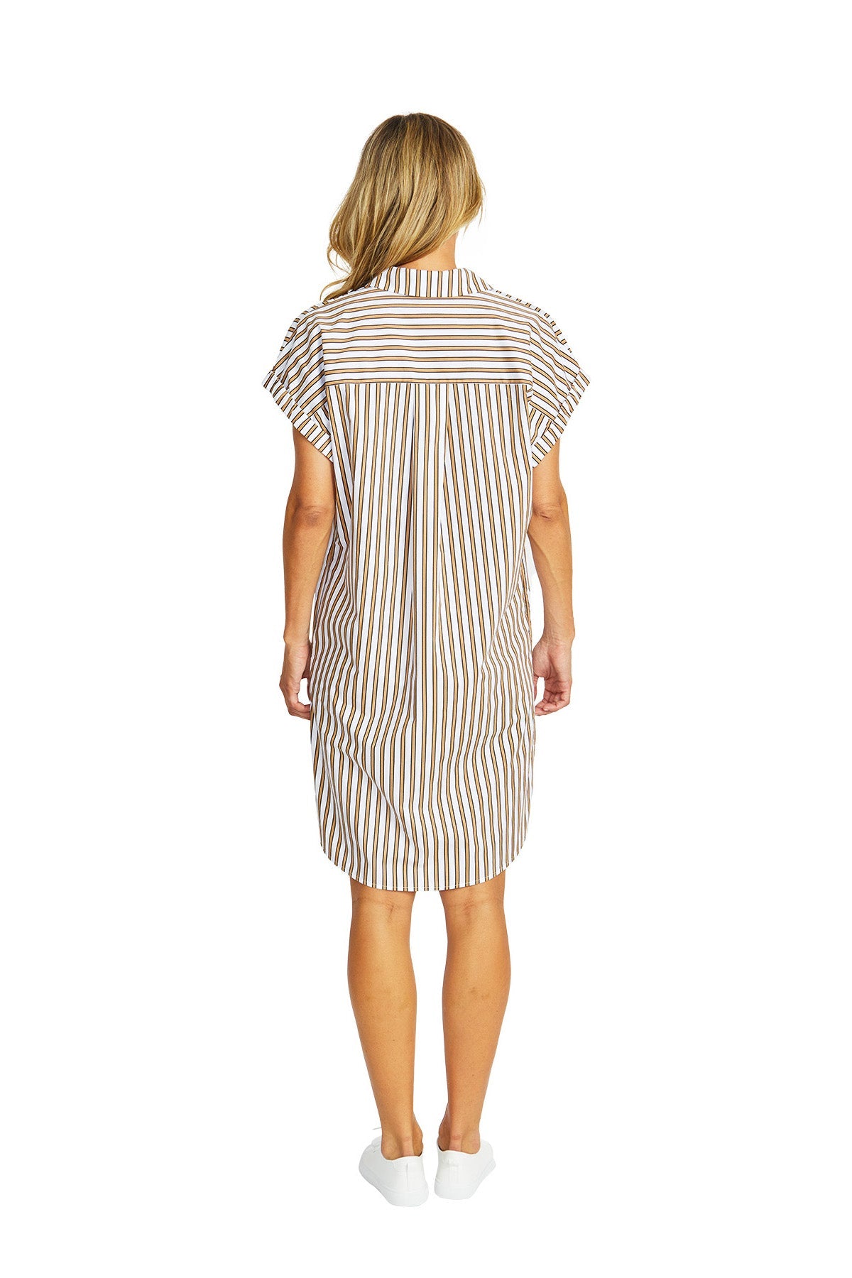 Ping Pong Kendall Stripe Dress - Caramel/White