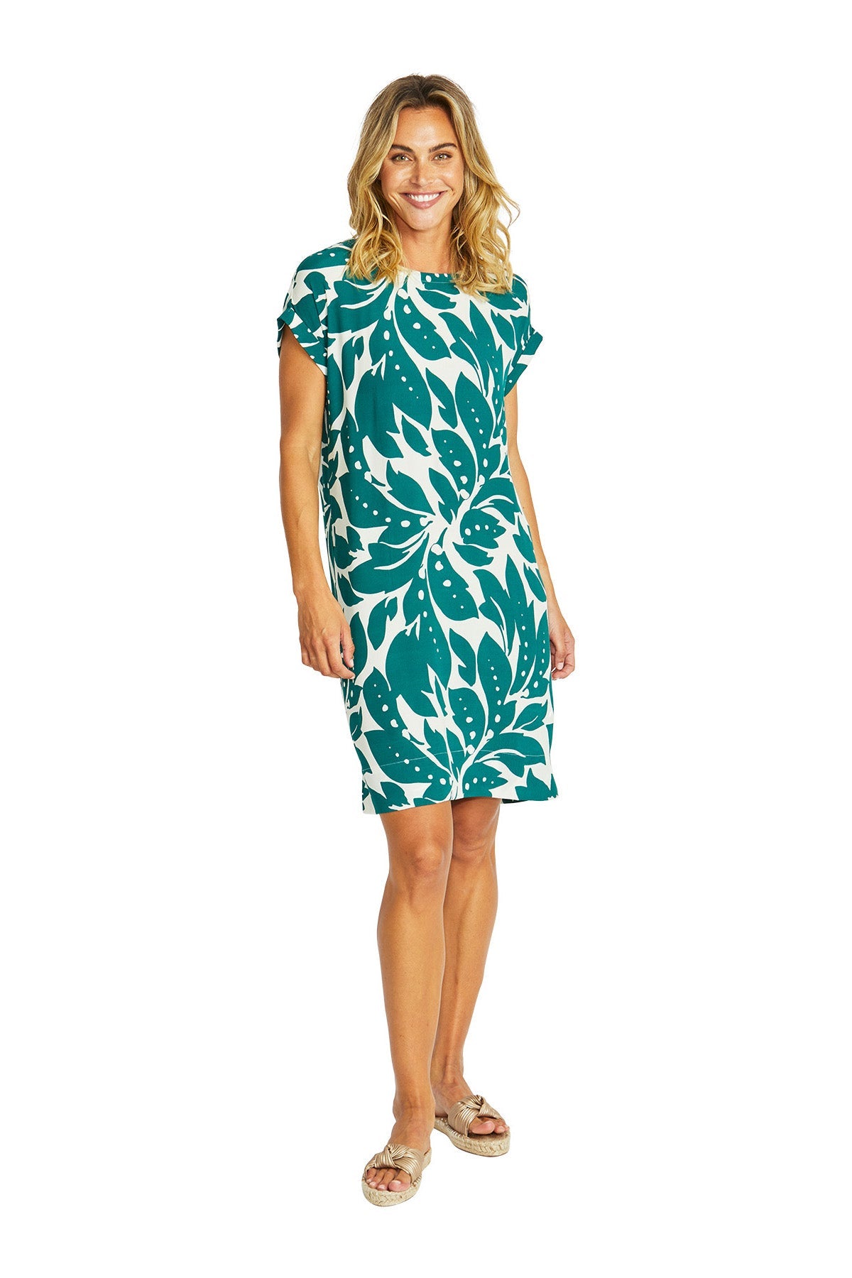 Ping Pong Mono Leaf Shift Dress