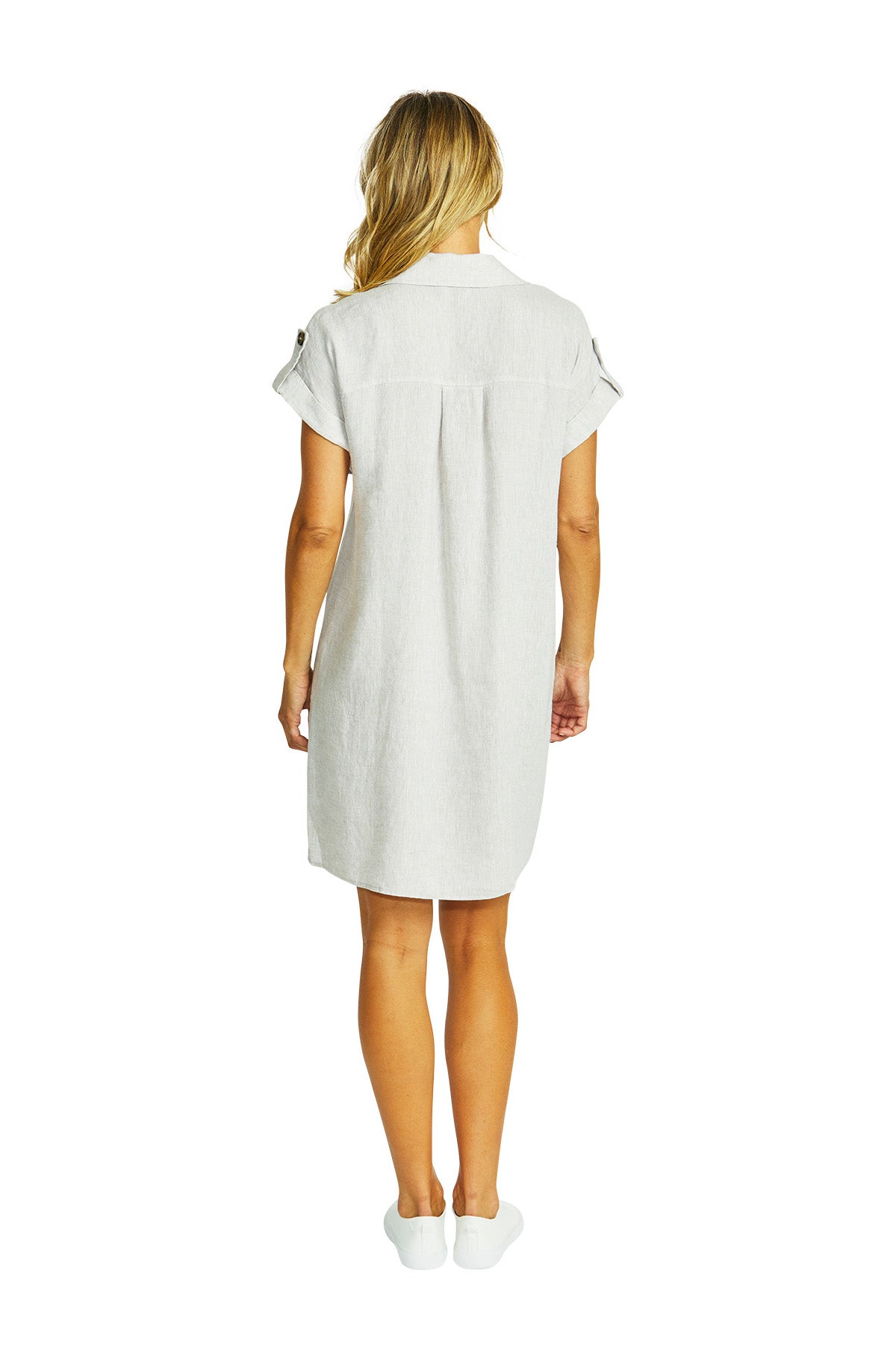 Ping Pong Yves Linen Safari Dress - Flax