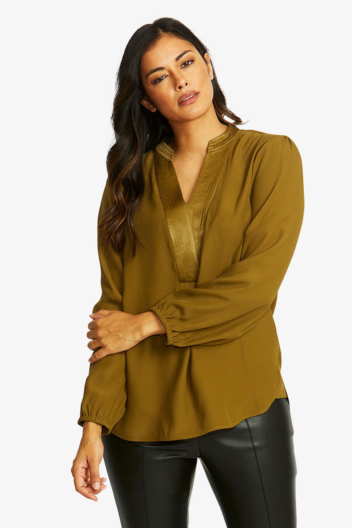 Ping Pong Nickie Long Sleeve Top - Khaki