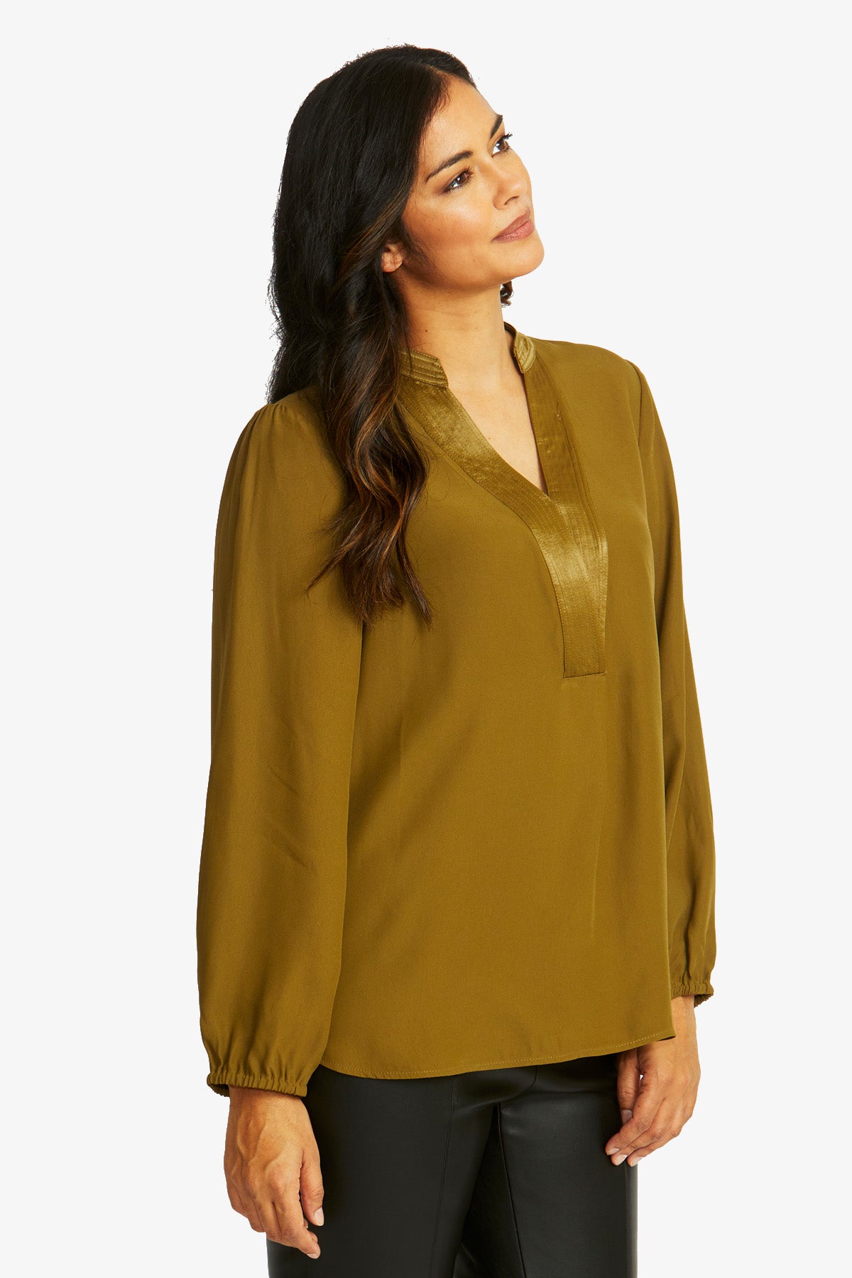 Ping Pong Nickie Long Sleeve Top - Khaki