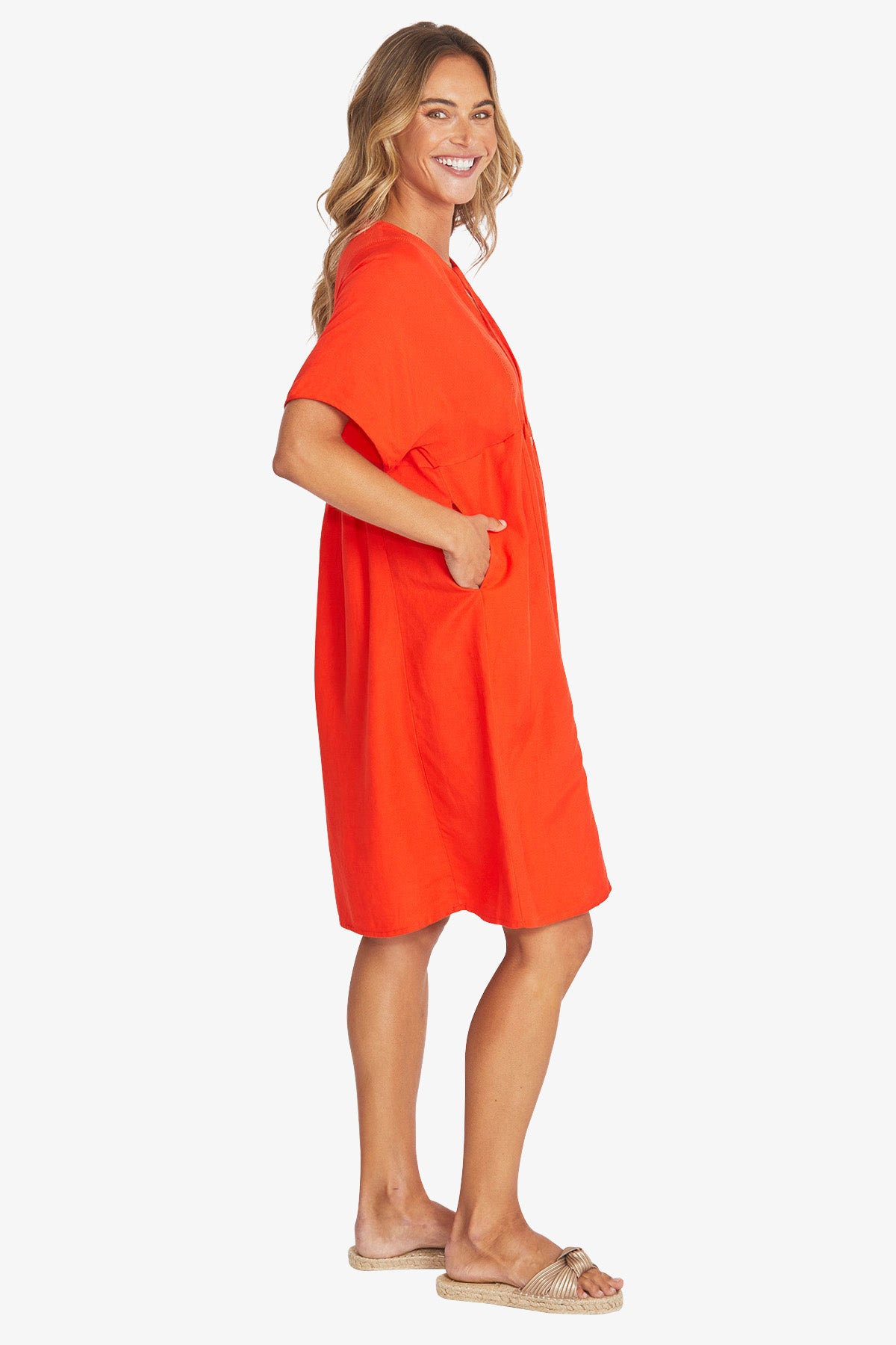 Ping Pong Bobbi Dress - Firecracker