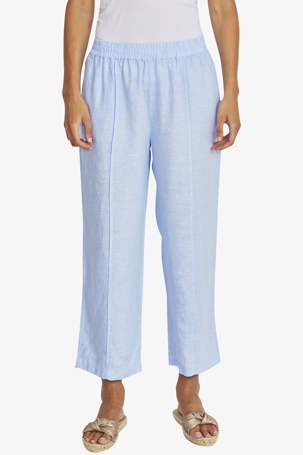 Ping Pong Tropez Linen Pant - Baby Blue