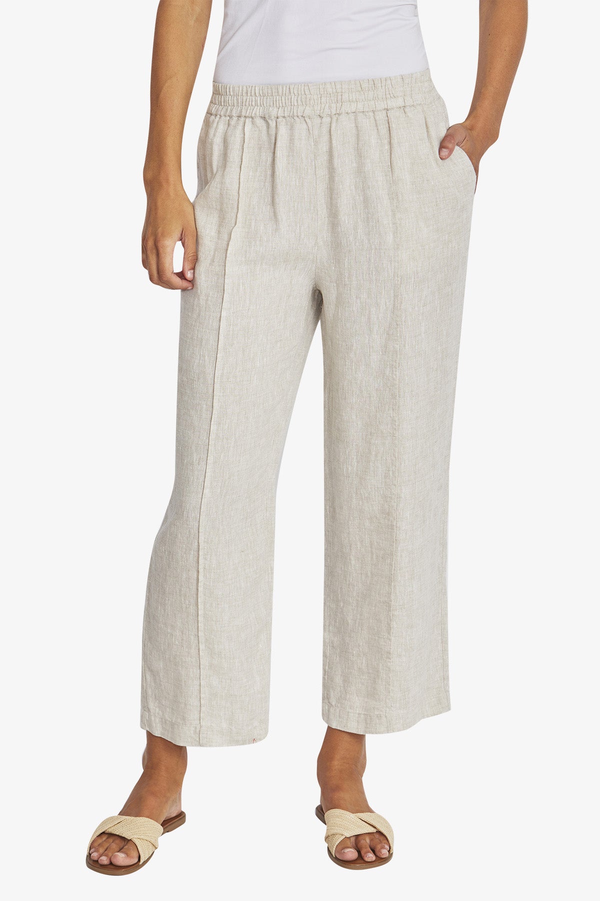 Ping Pong Tropez Linen Pant - Raffia