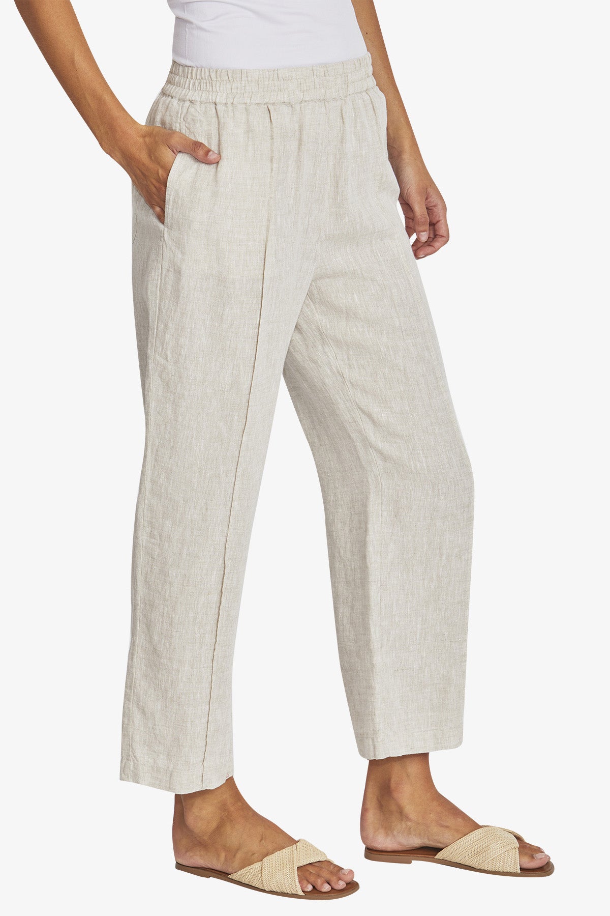 Ping Pong Tropez Linen Pant - Raffia