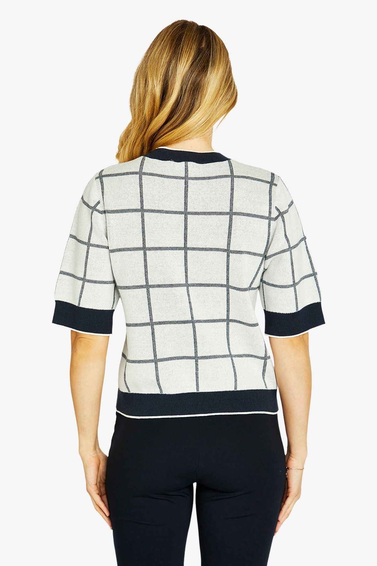 Ping Pong Chelsea Check Pullover - Parchment/Navy