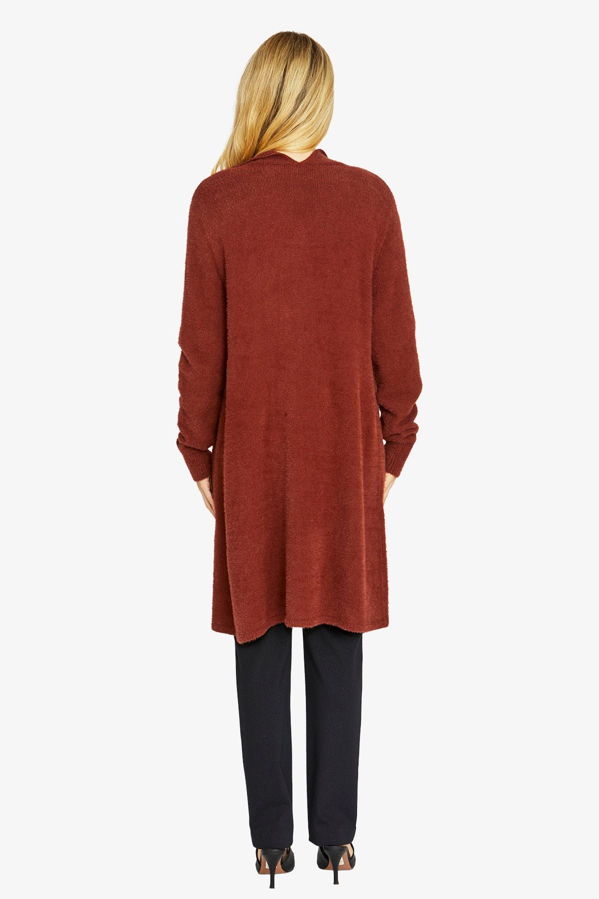 Ping Pong Camille Fluffy Longline Cardigan - Nutmeg
