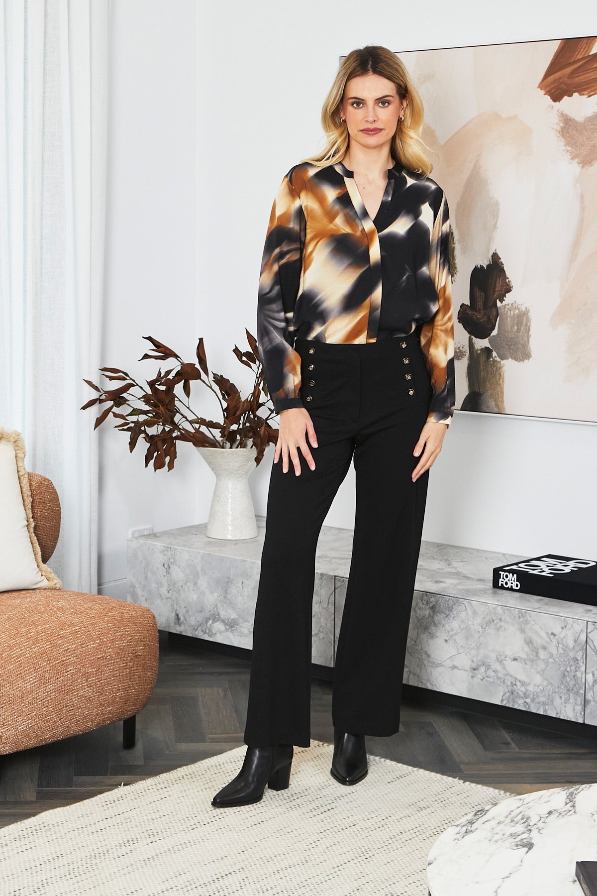 Ping Pong Aurora Pintuck Blouse