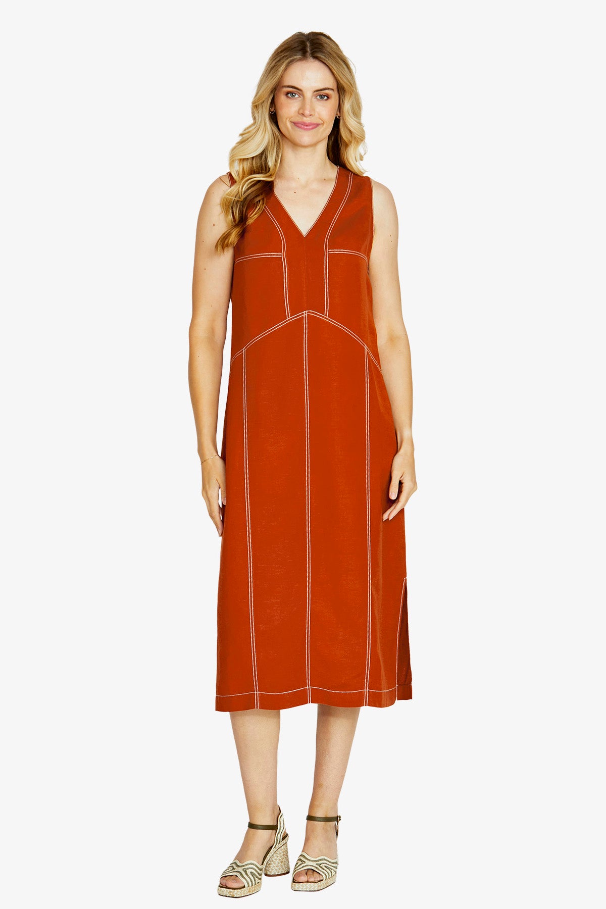Ping Pong Luca V-Neck Sleeveless Maxi Dress - Frangelico
