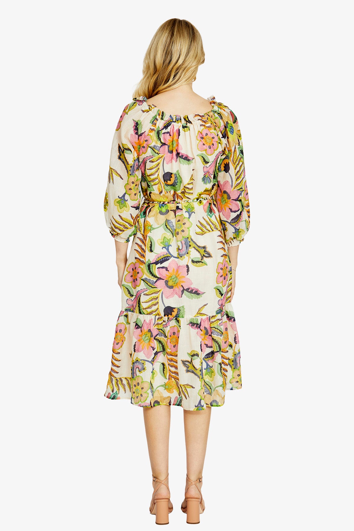 Ping Pong Rory Off the Shoulder Dress - Carnival Print