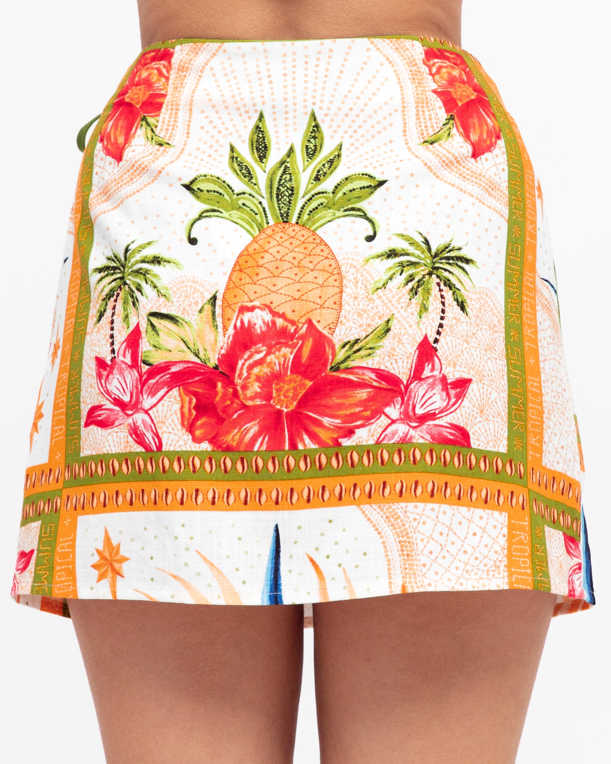 Paper Heart Tropical Wrap Skirt