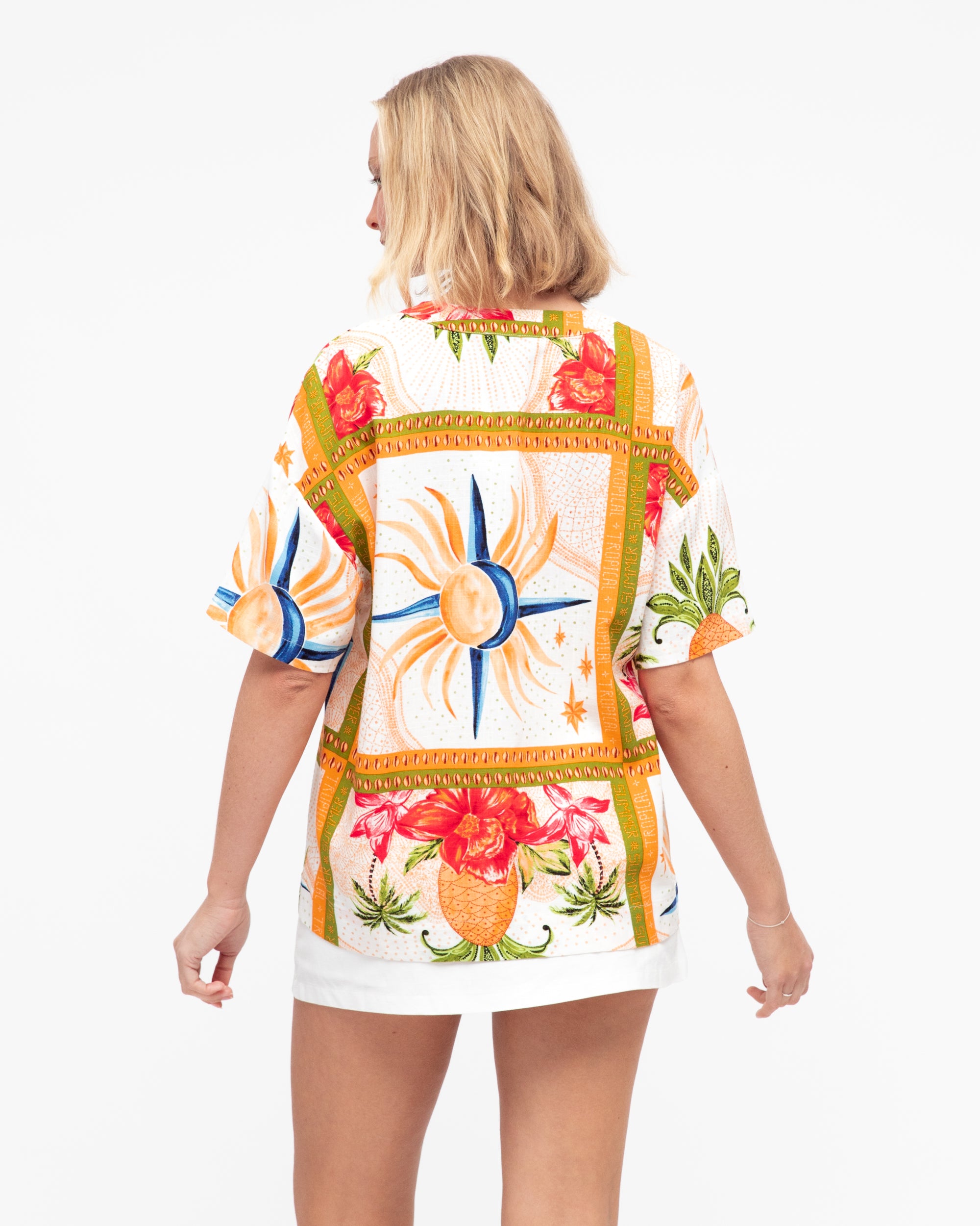 Paper Heart Tropical Tie-Front Top