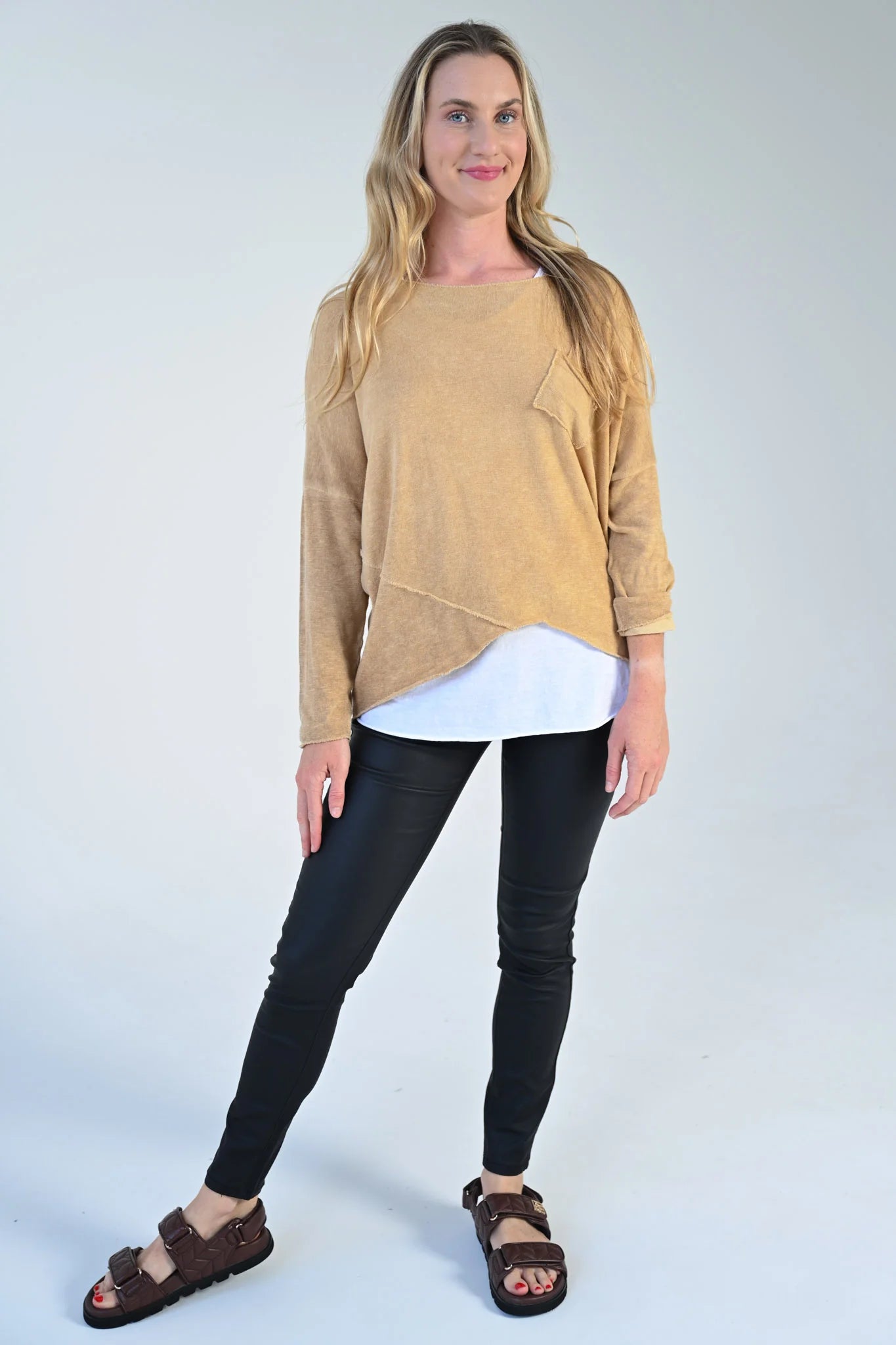 Portofino RAGLAN Top - Mustard