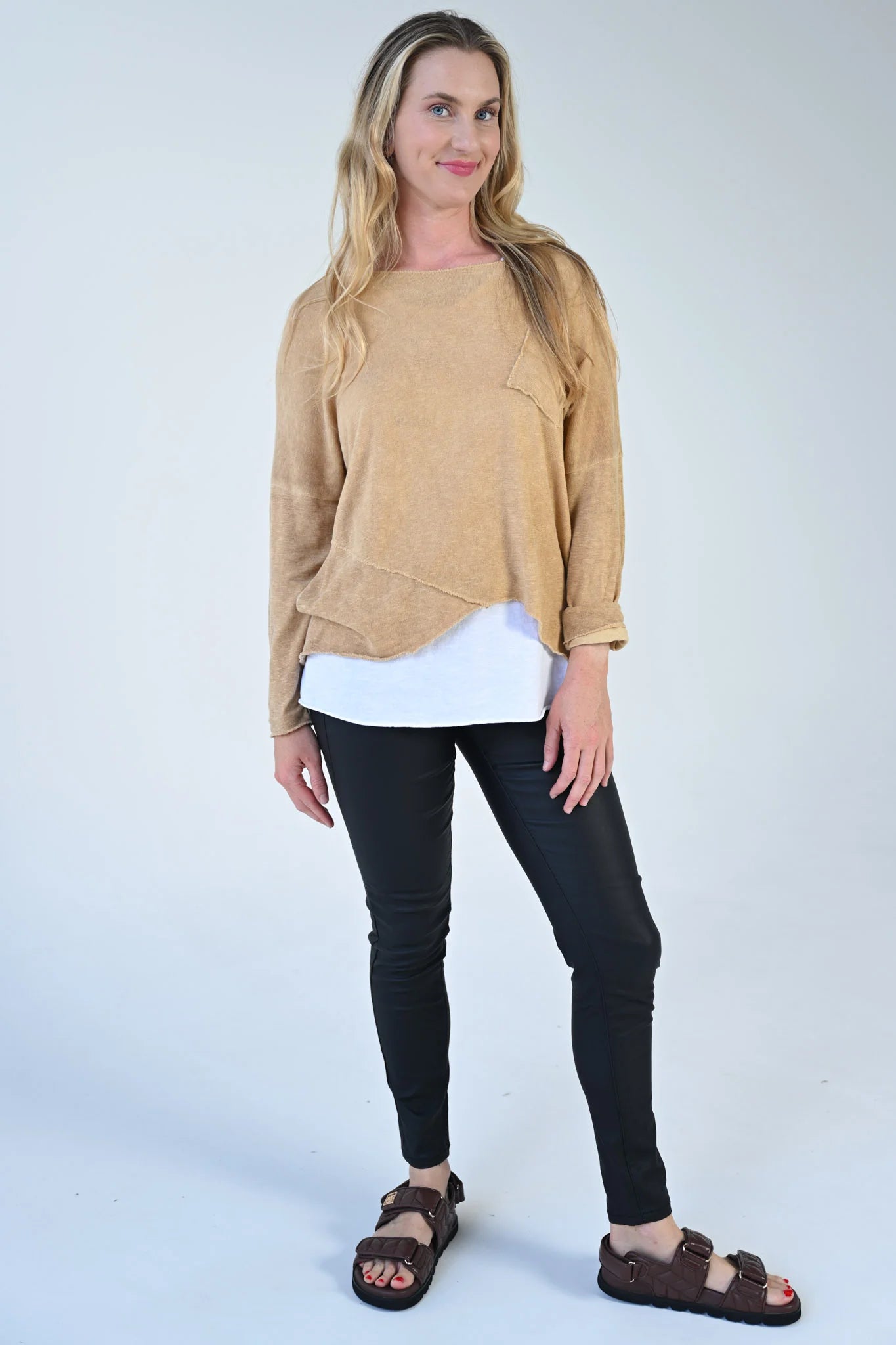 Portofino RAGLAN Top - Mustard