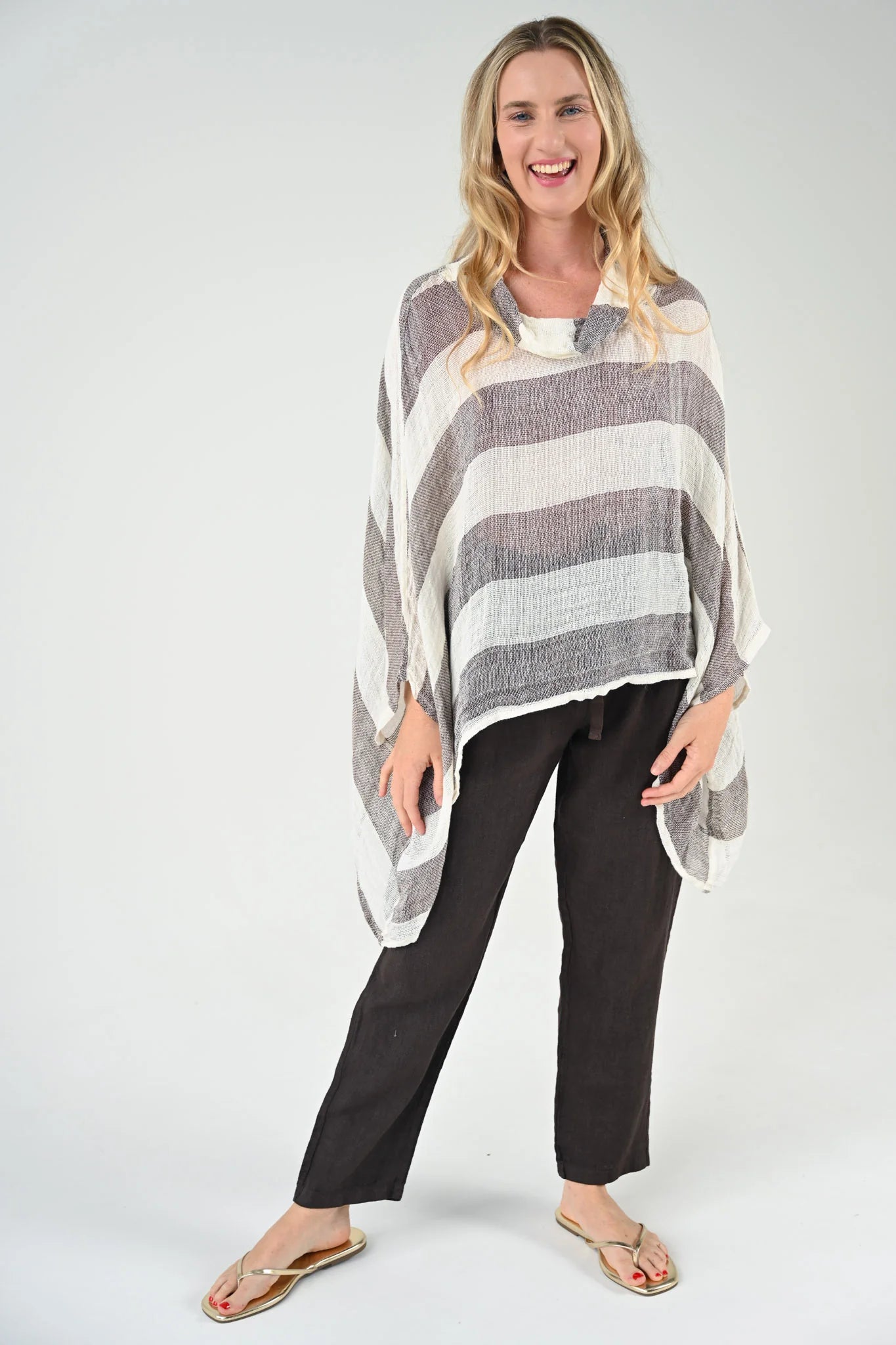 Portofino Monte Top - Brown Stripe