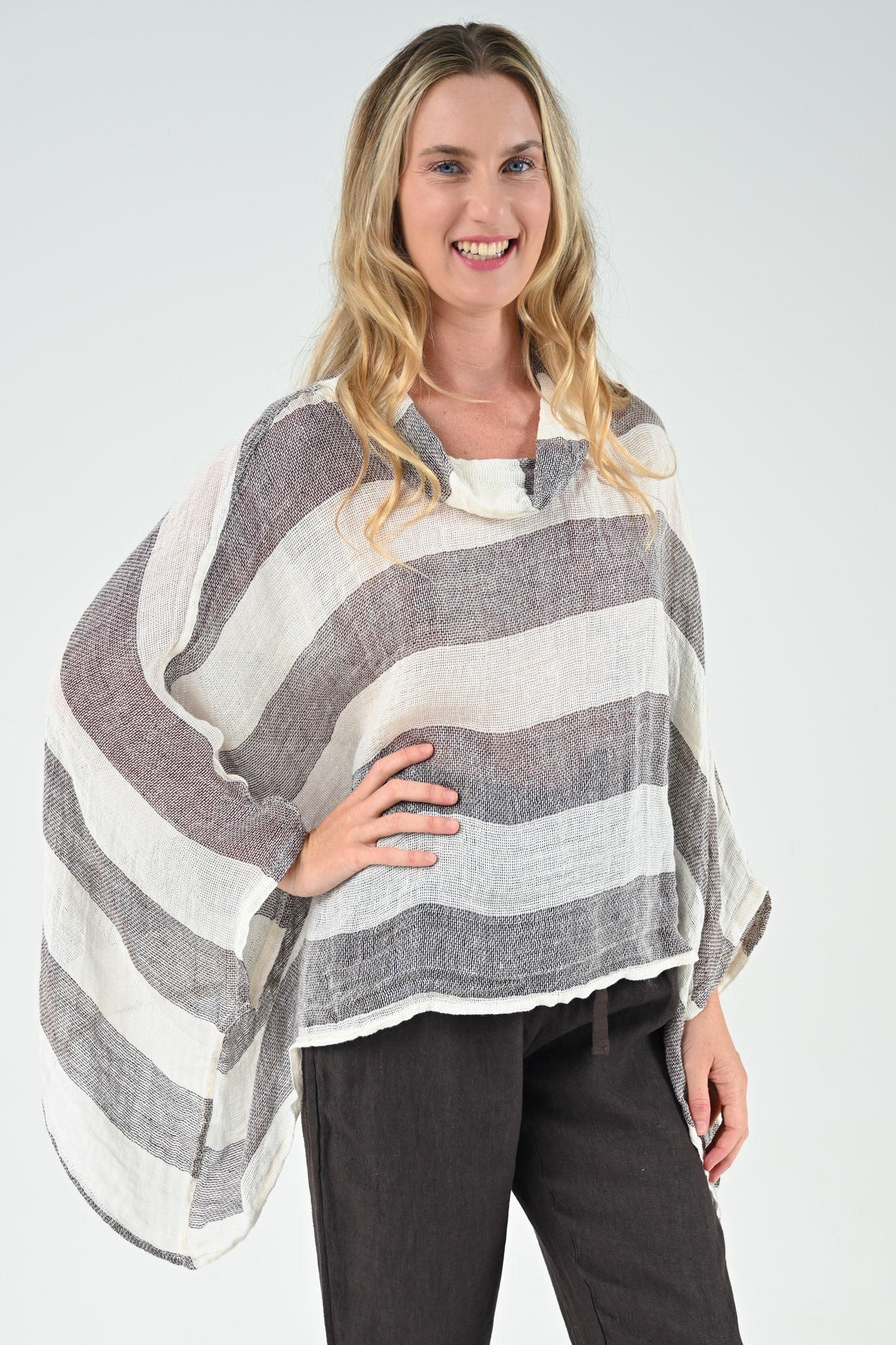 Portofino Monte Top - Brown Stripe