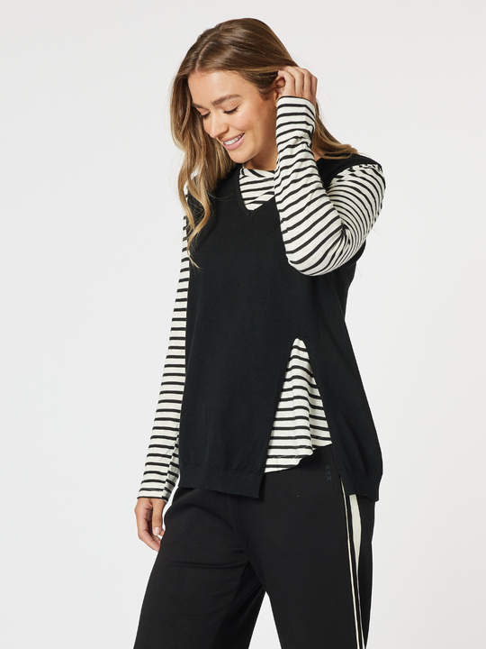 Threadz Vicky Vest - Black