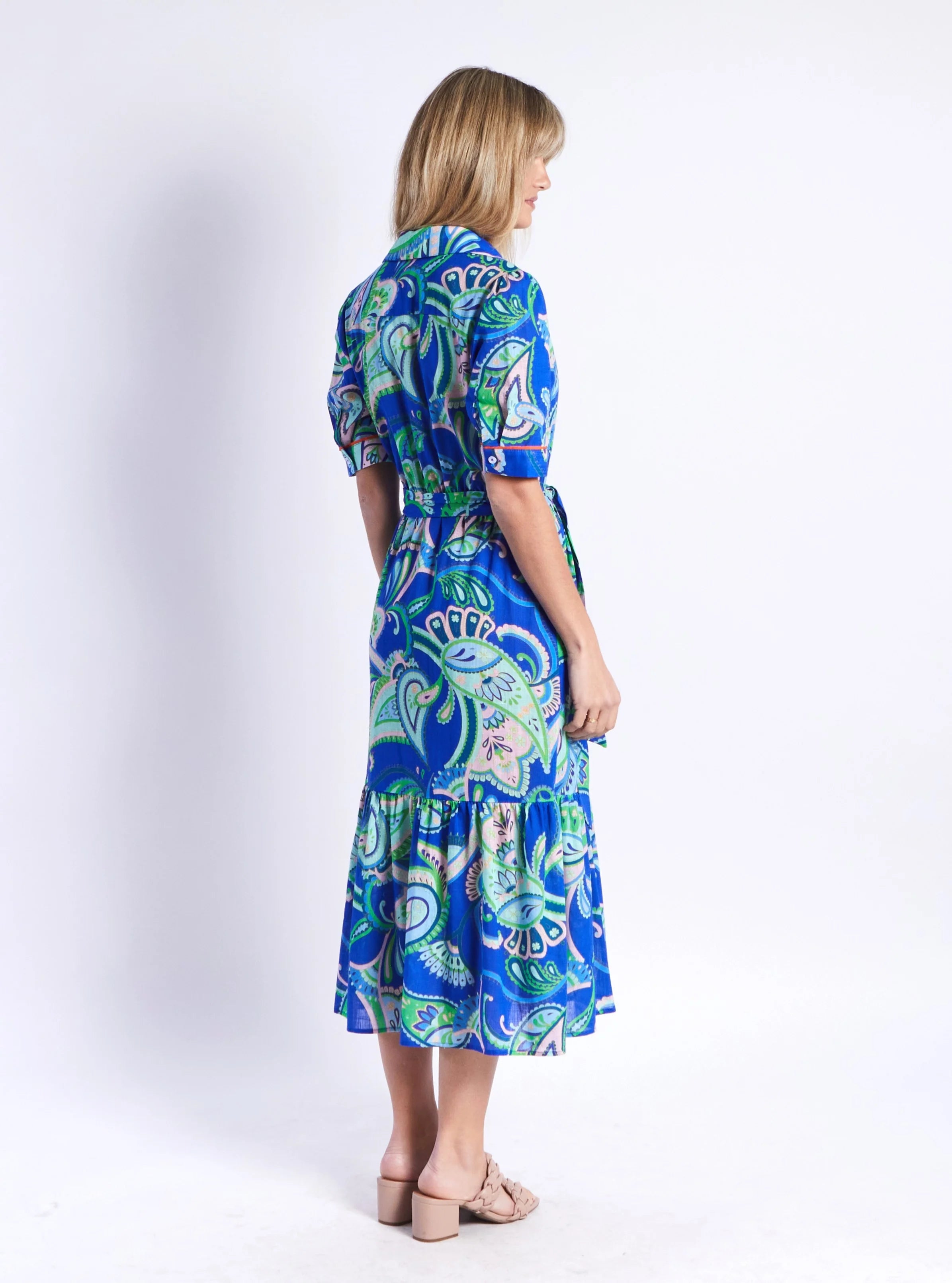 Leoni Lydia Paisley Dress - Blue