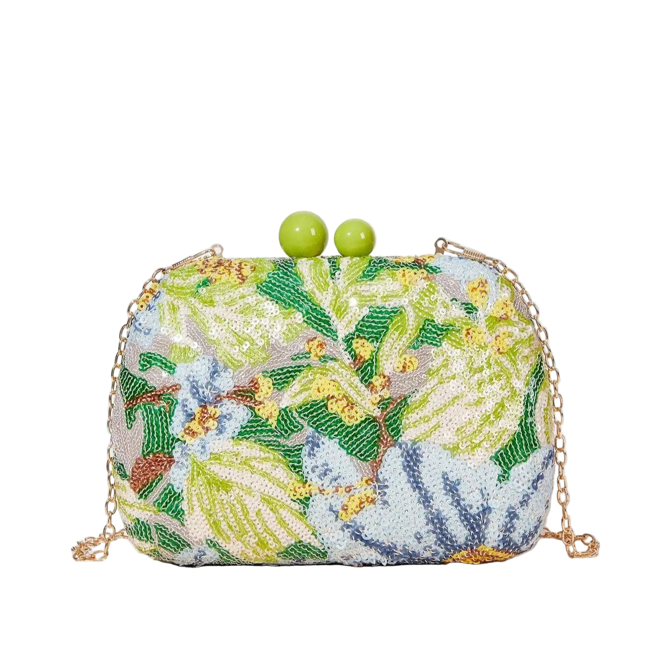 Citrus Garden Beaded Clutch
