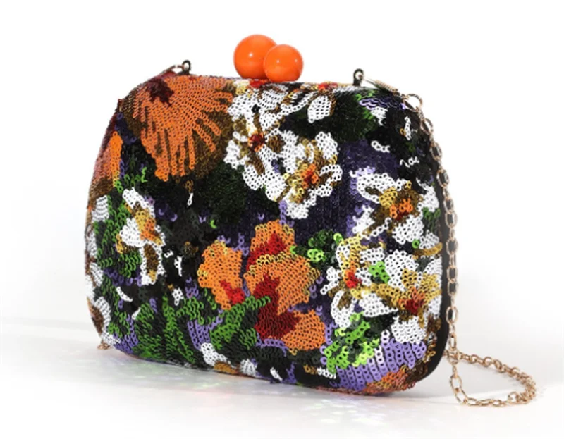 Midnight Garden Sequin Clutch