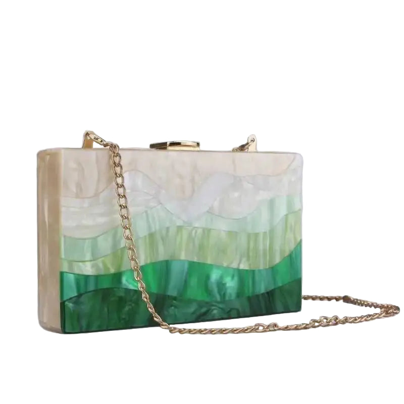 Greenwave Marbled Acrylic Clutch