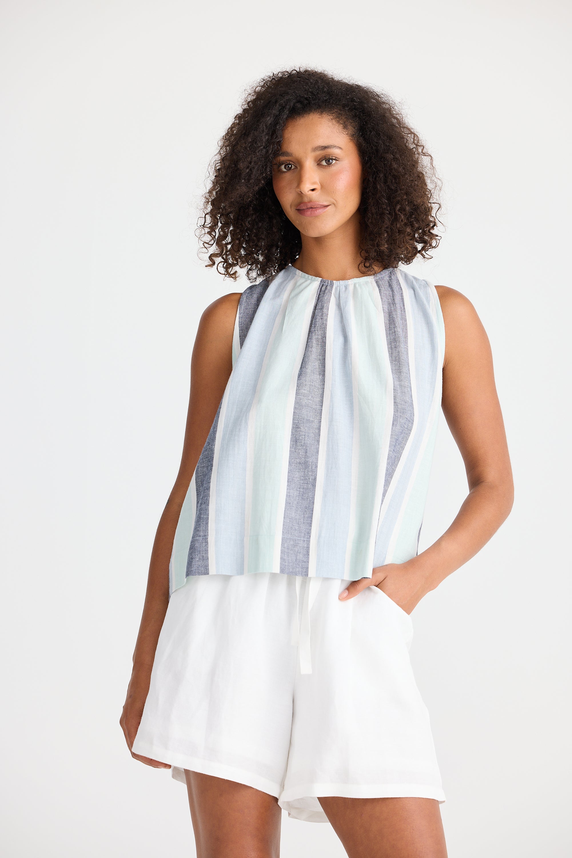 The Shanty Corp Keo Top - Tulip Stripe