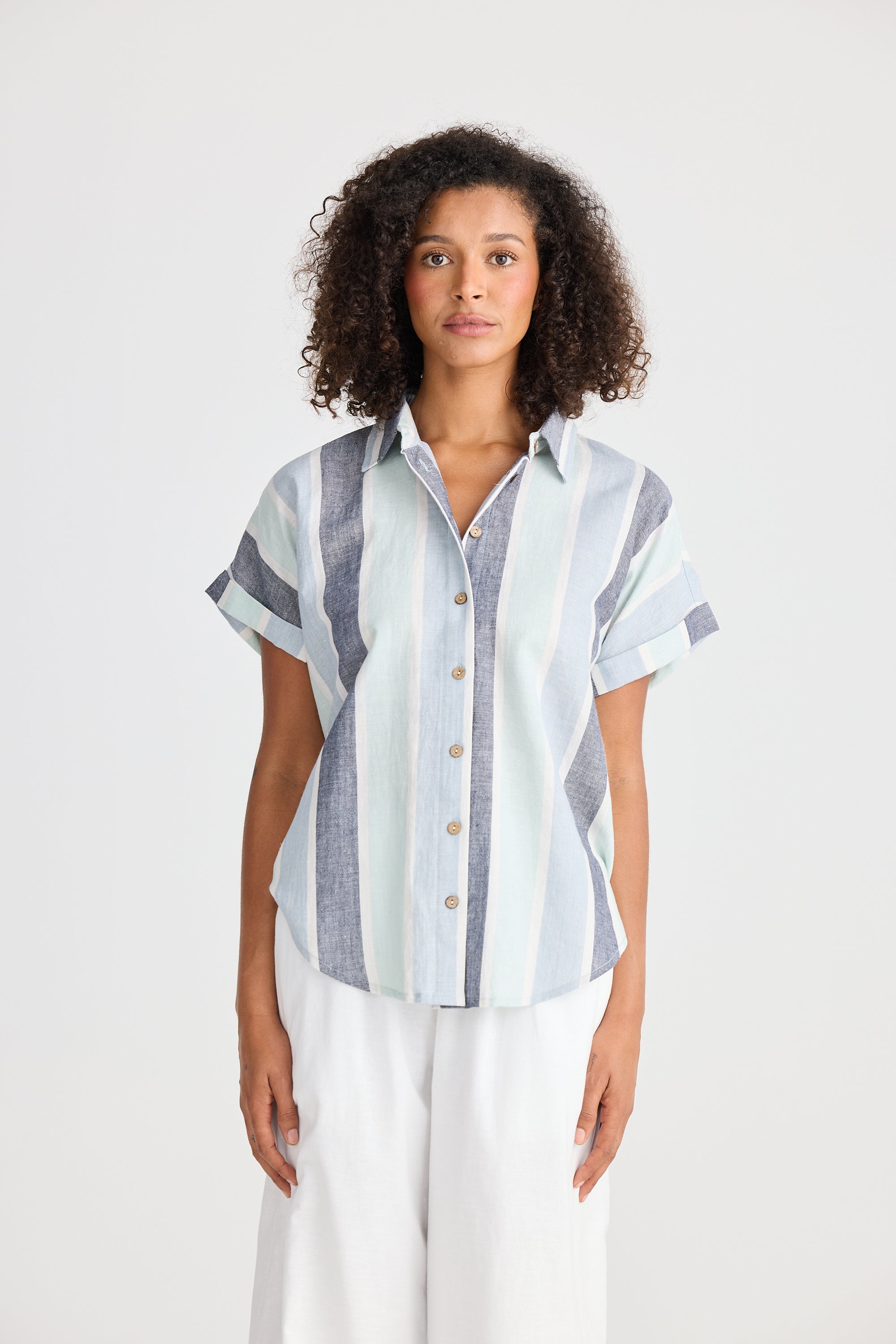 The Shanty Corp Dune Shirt - Tulip Stripe