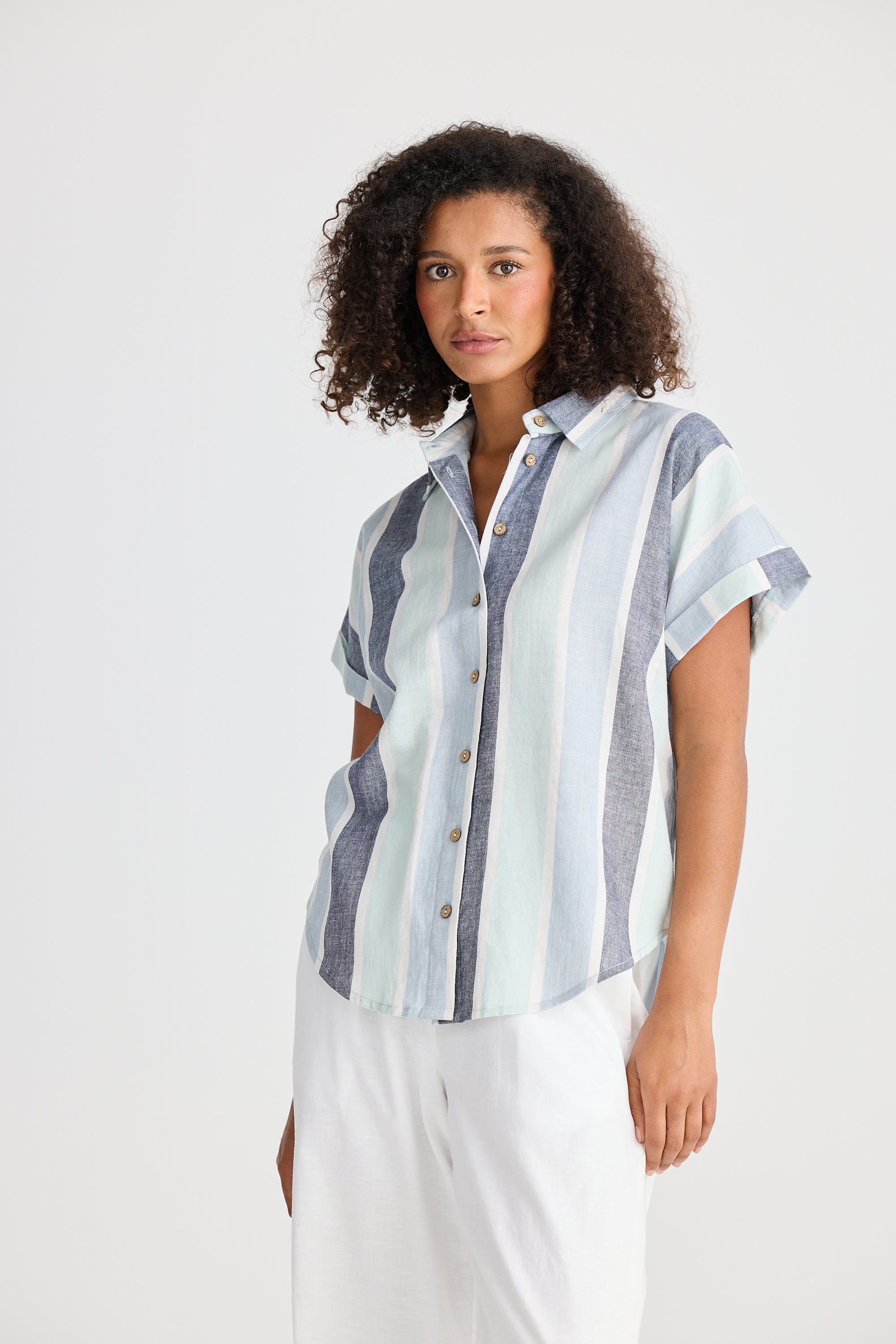 The Shanty Corp Dune Shirt - Tulip Stripe