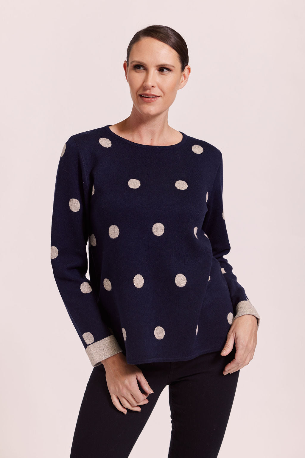 See Saw Spot Sweater - Navy