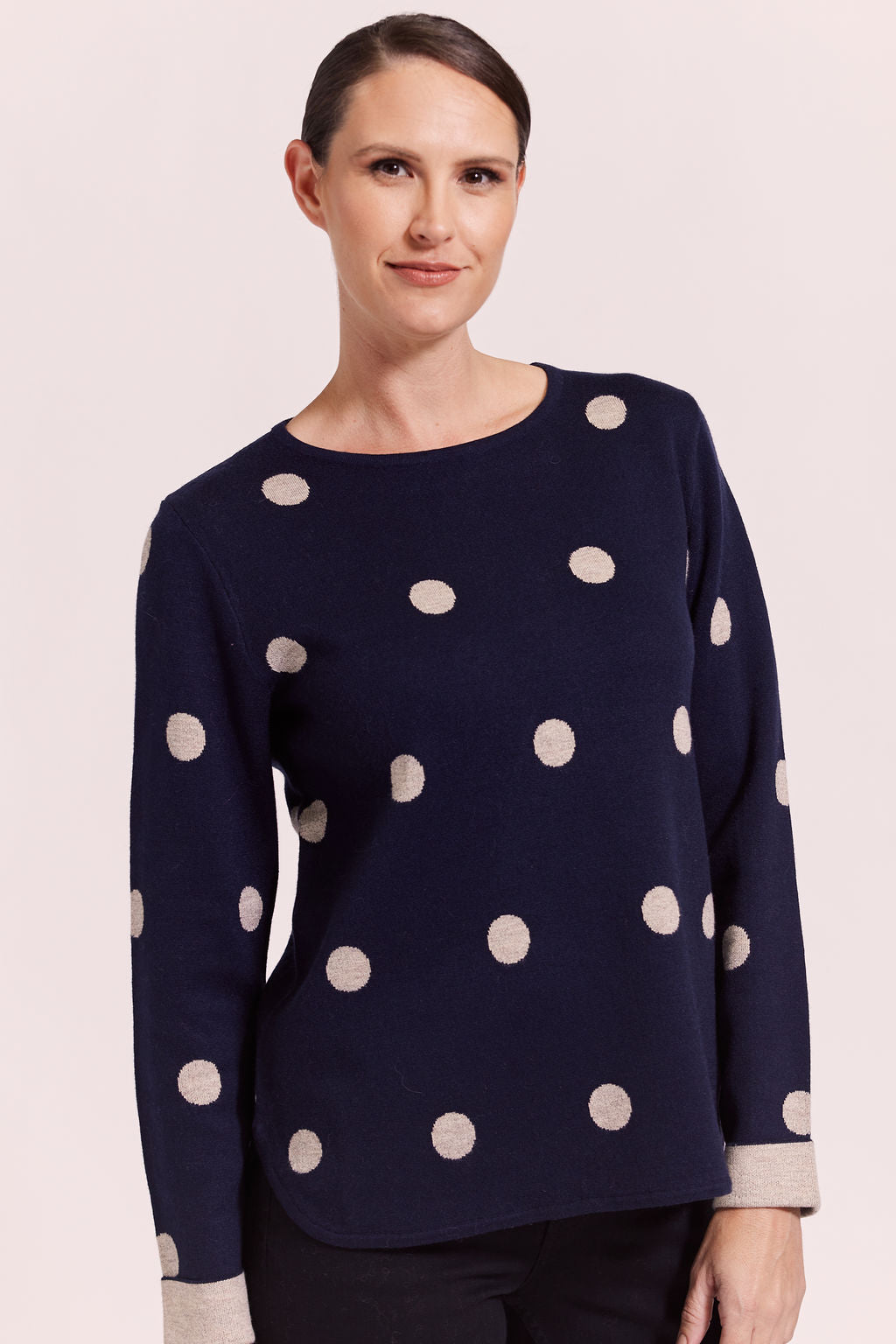 See Saw Spot Sweater - Navy