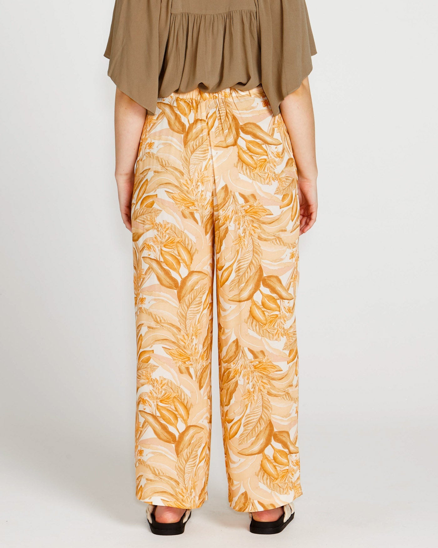 Sass Portia Elastic Back Pants With Belt - Palm Springs