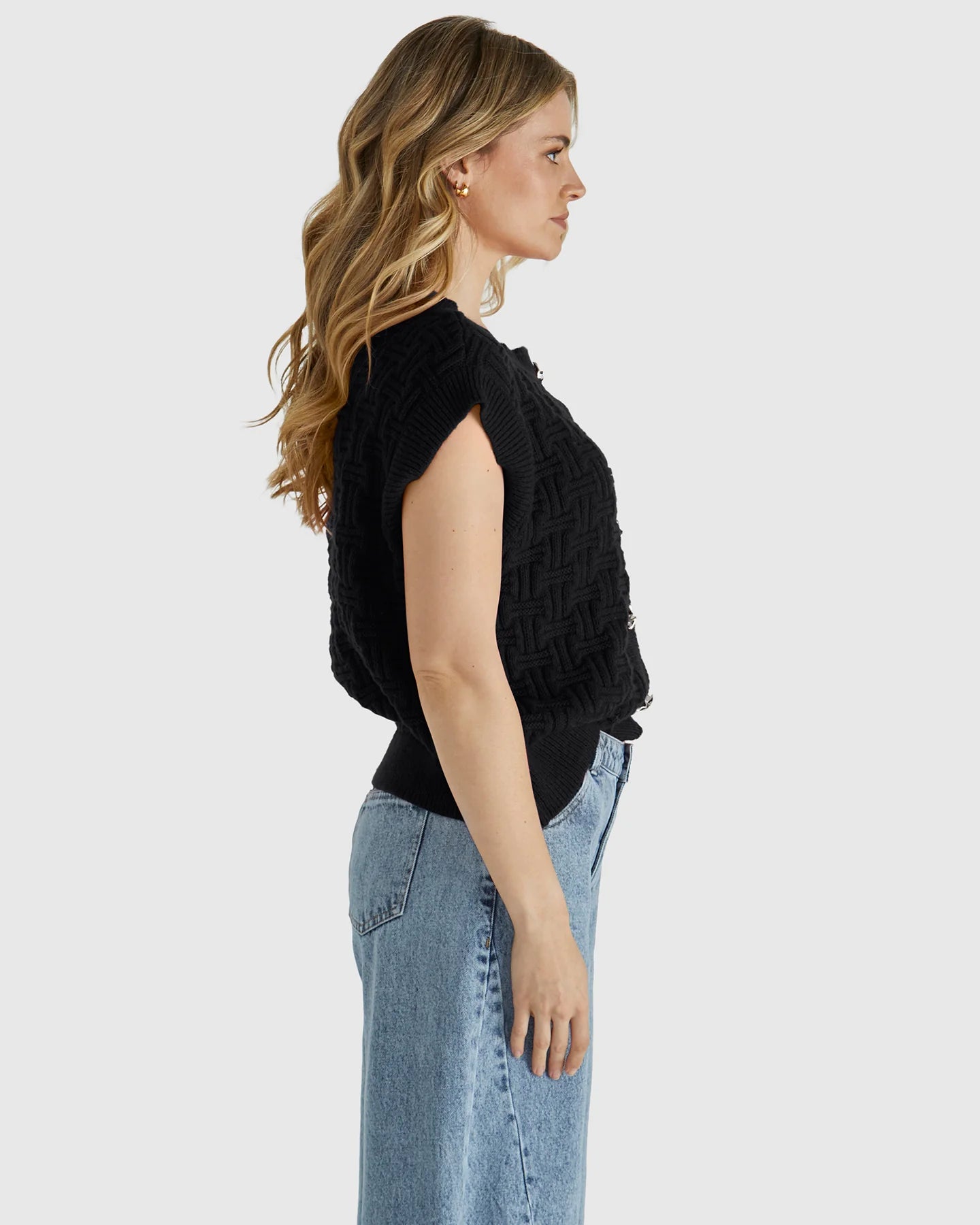 Sass Zadie Vest - Black