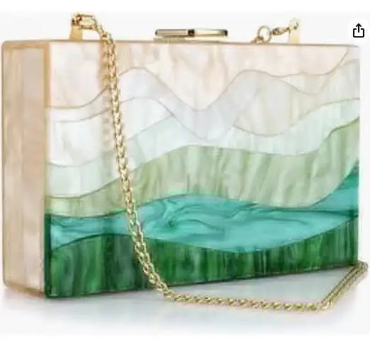 Greenwave Marbled Acrylic Clutch