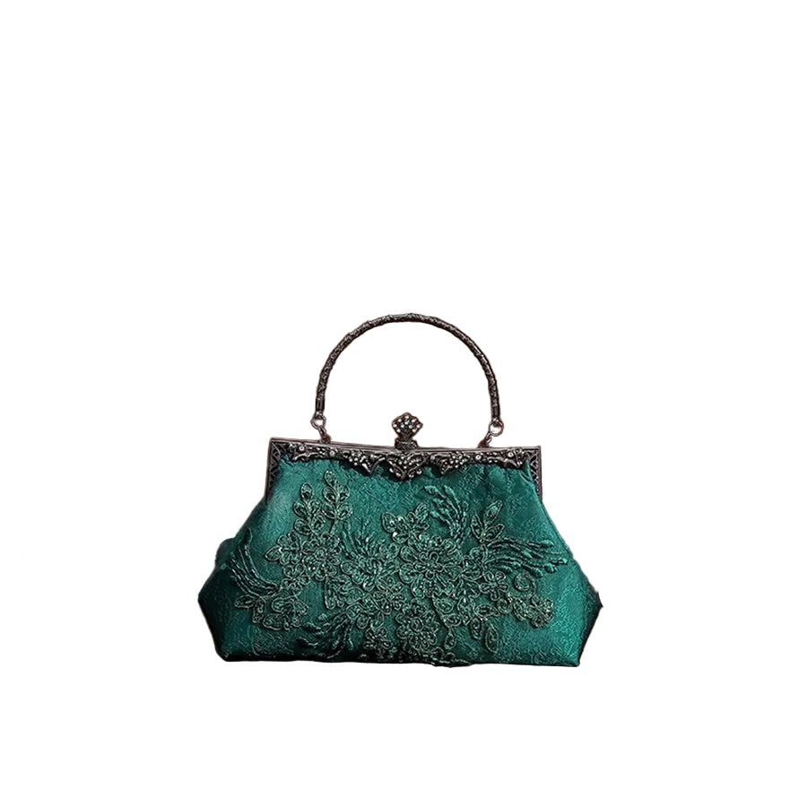 Emerald Enchanté Vintage Clutch